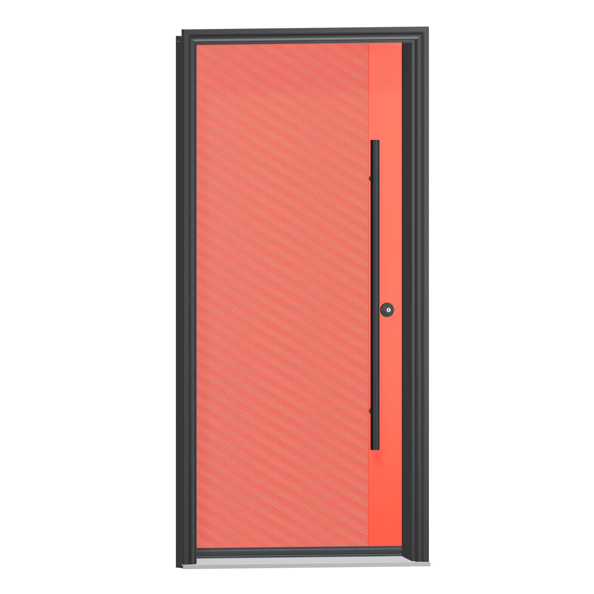 Opposite exterior angle of 36 × 79 inch Knurled Fiberglass Entry Door