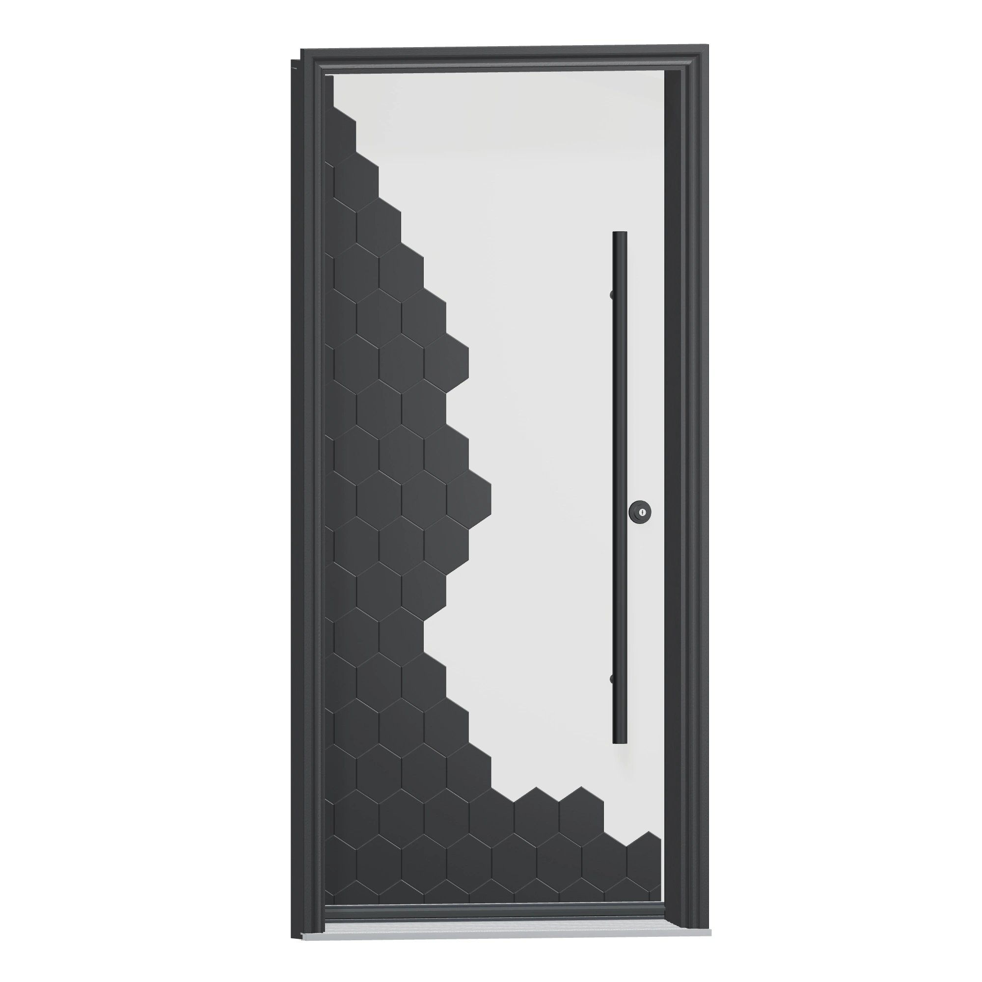 Opposite exterior angle of 36 × 79 inch Mystic Fiberglass Entry Door