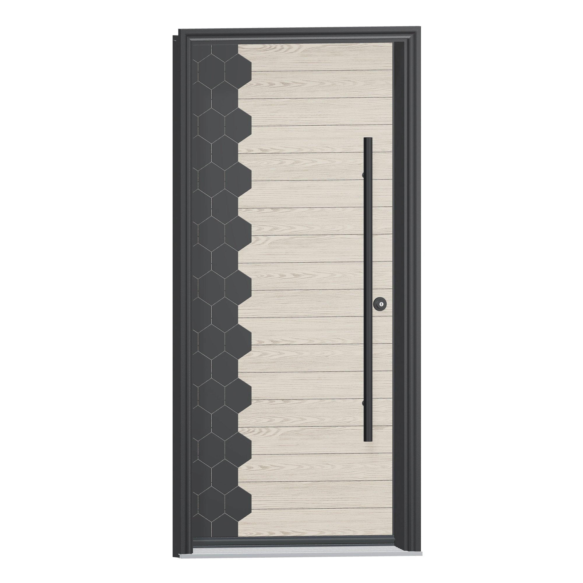 Opposite exterior angle of 36 × 79 inch Novas Fiberglass Entry Door