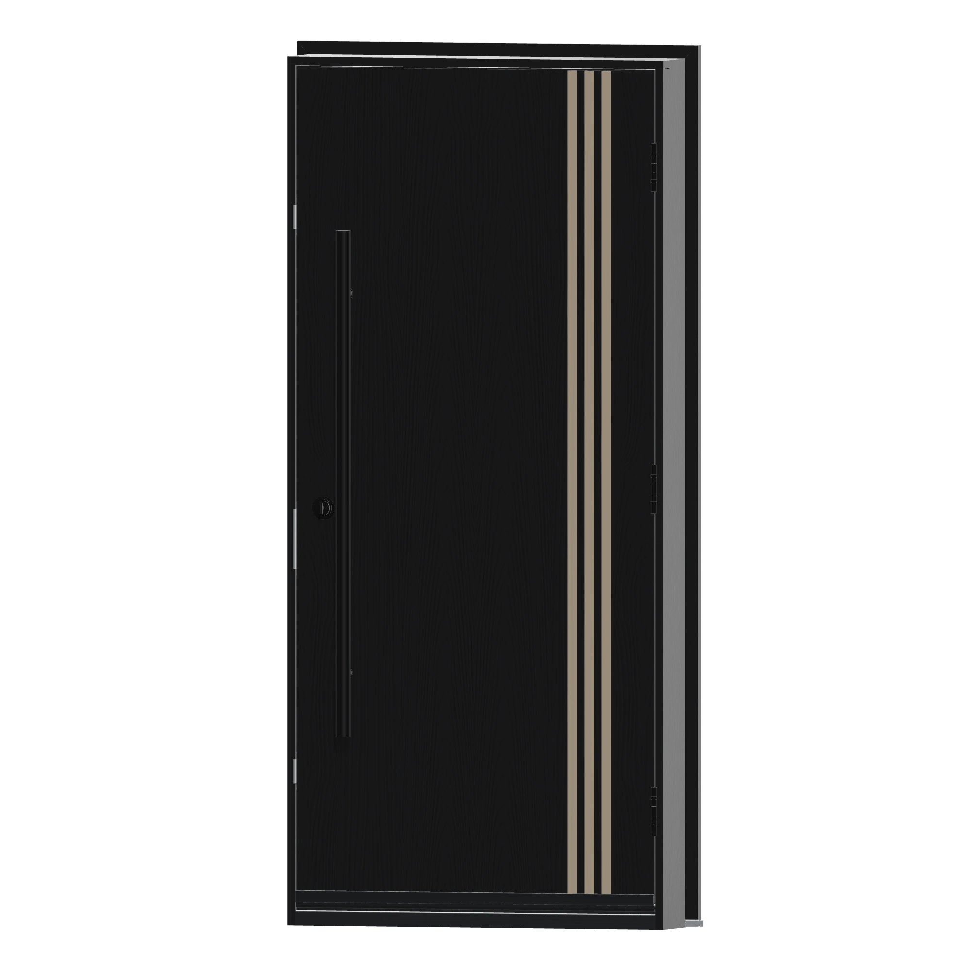Angled interior view of 36 × 79 inch Vintage Fiberglass Entry Door