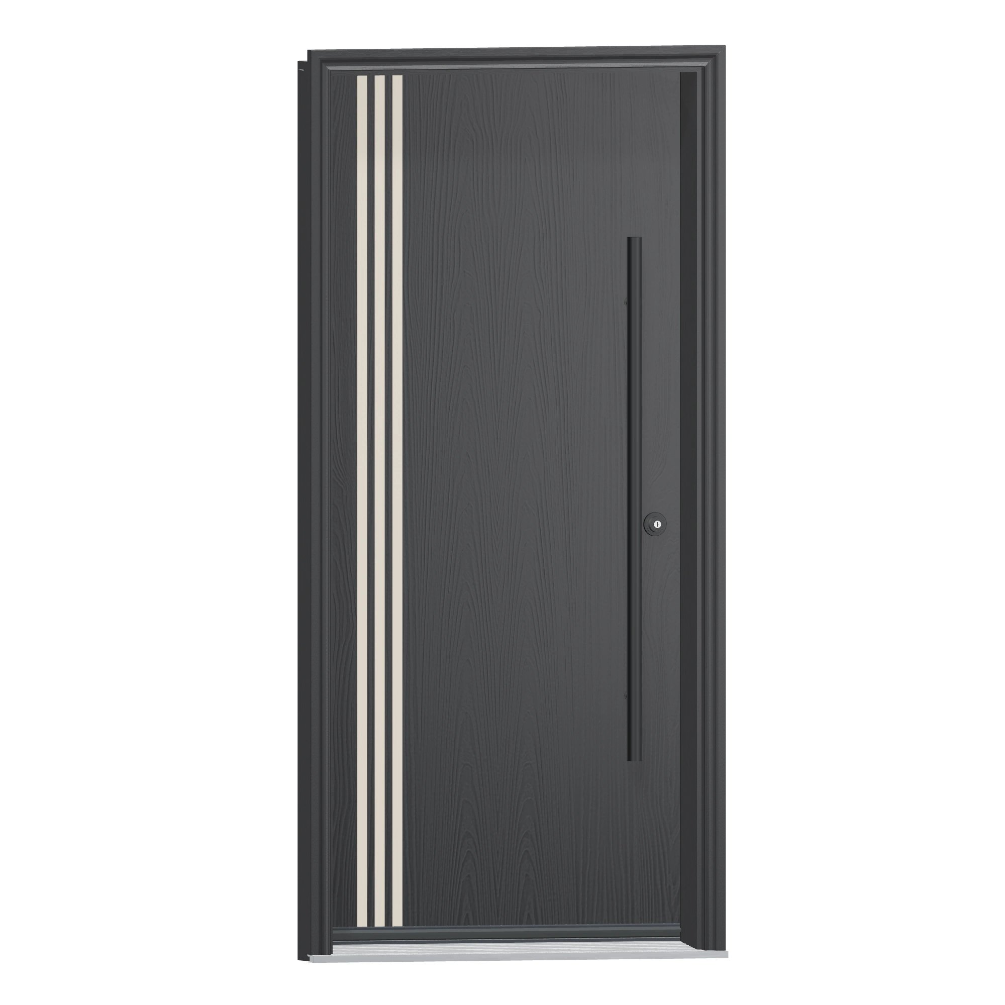 Opposite exterior angle of 36 × 79 inch Vintage Fiberglass Entry Door