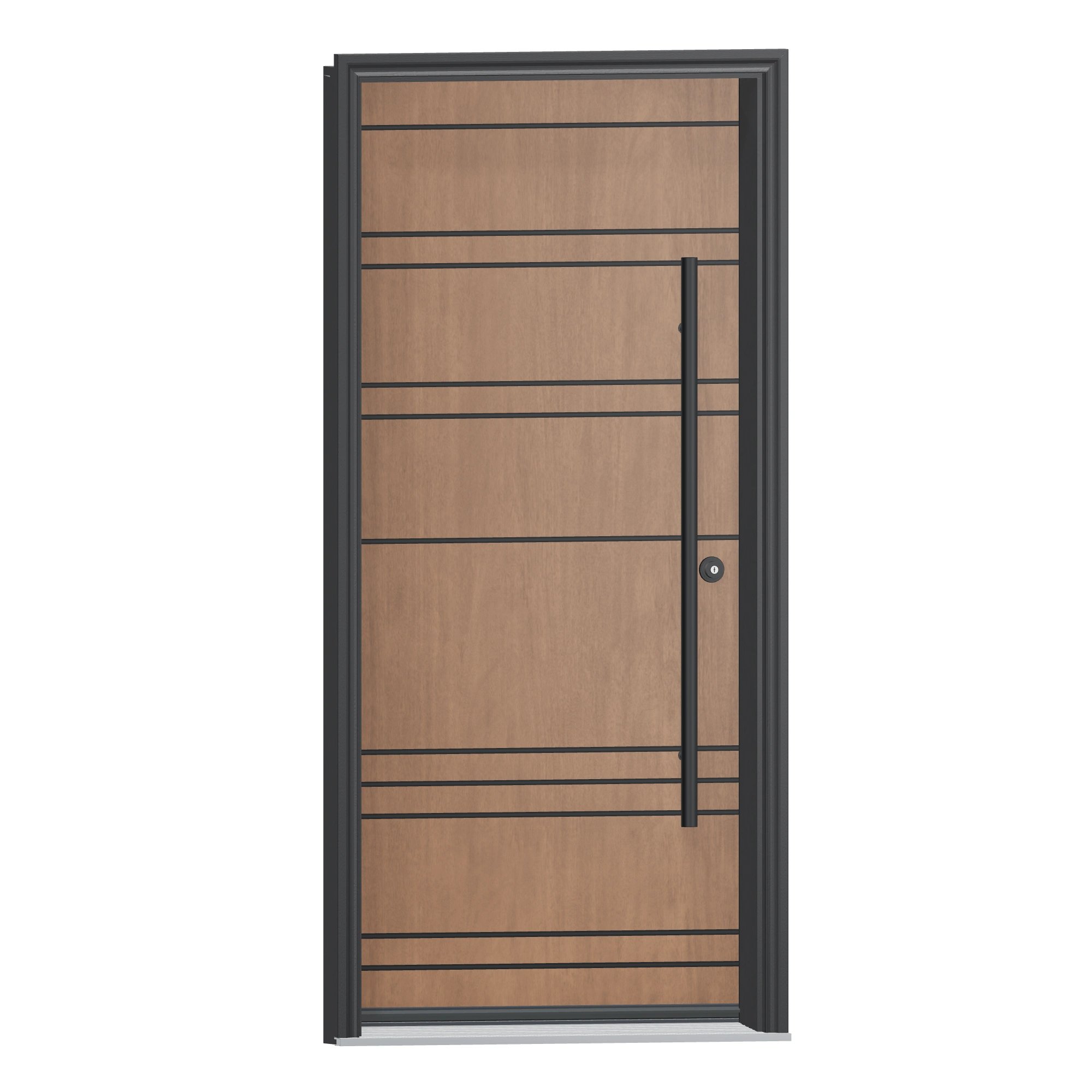 Opposite exterior angle of 36 × 79 inch Sku Fiberglass Entry Door