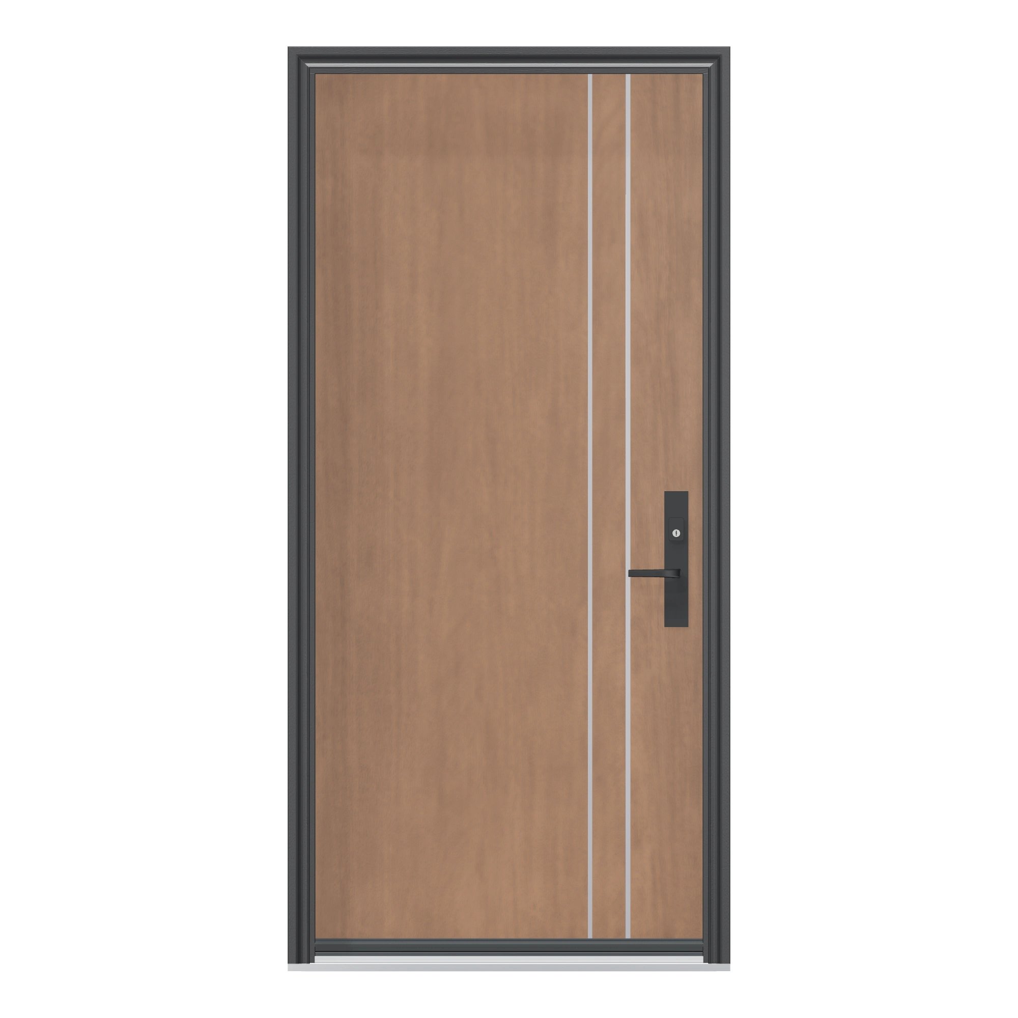 Straight exterior view of 36 × 79 inch SS Fino Fiberglass Entry Door