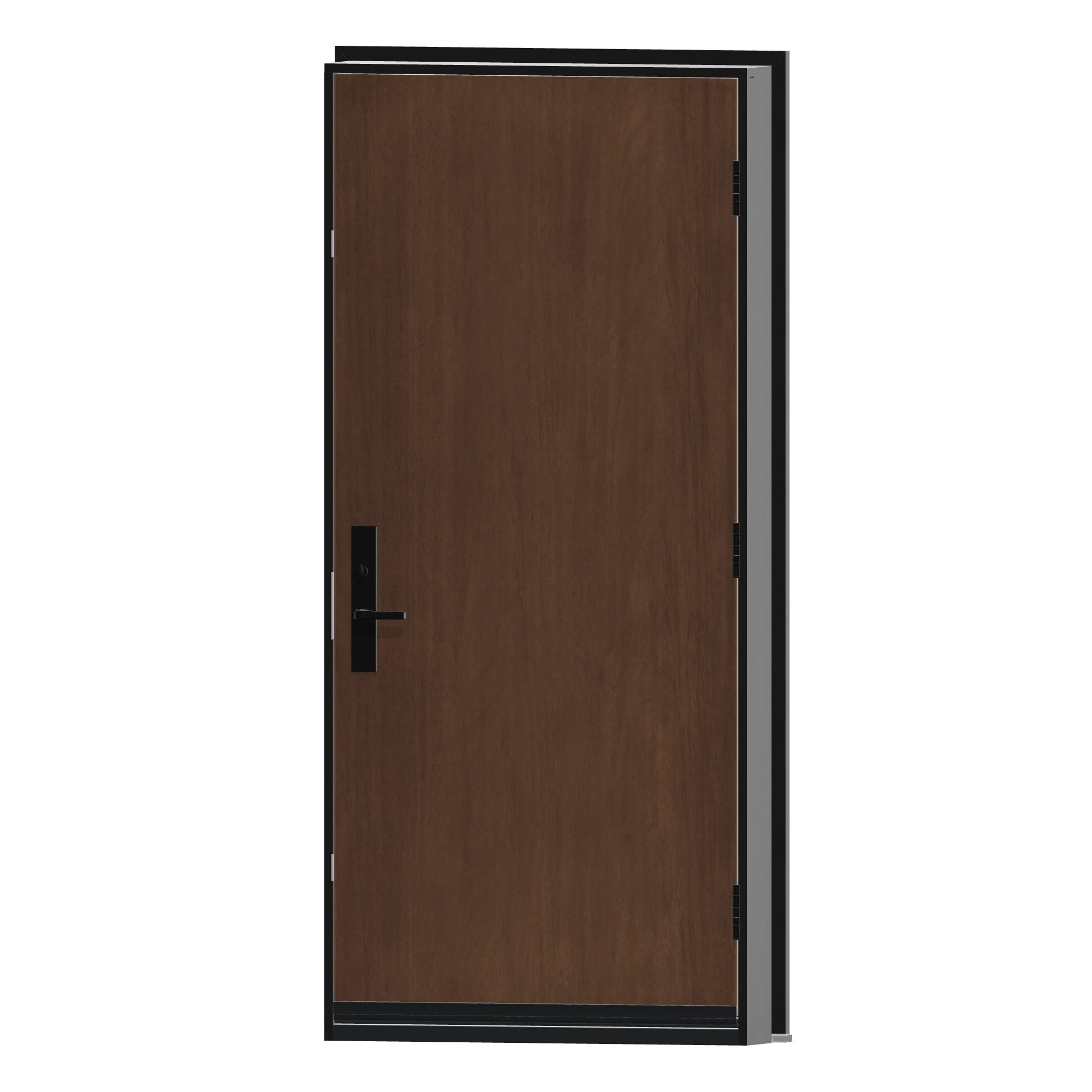 Angled interior view of 36 × 79 inch SS Fino Fiberglass Entry Door
