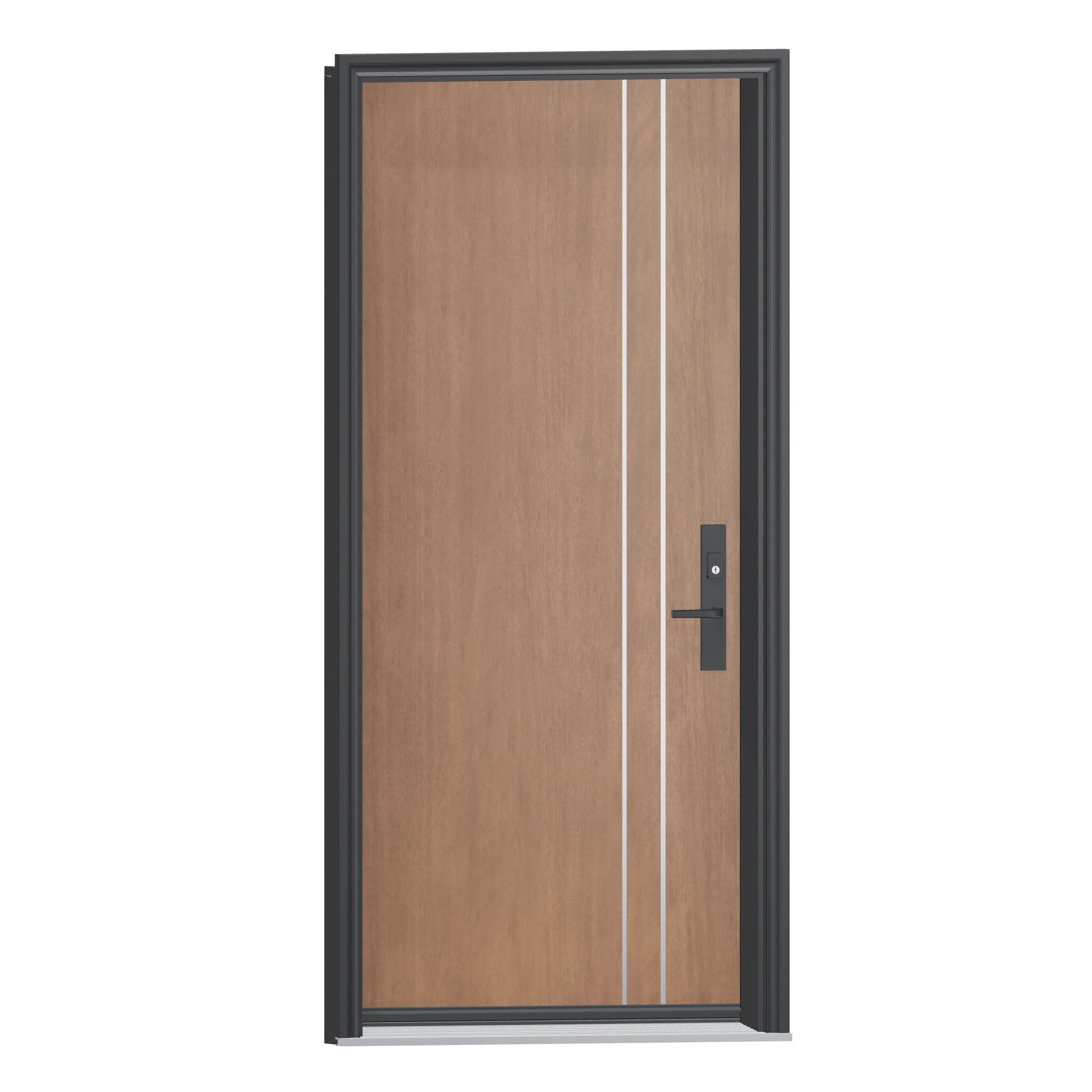 Opposite exterior angle of 36 × 79 inch SS Fino Fiberglass Entry Door