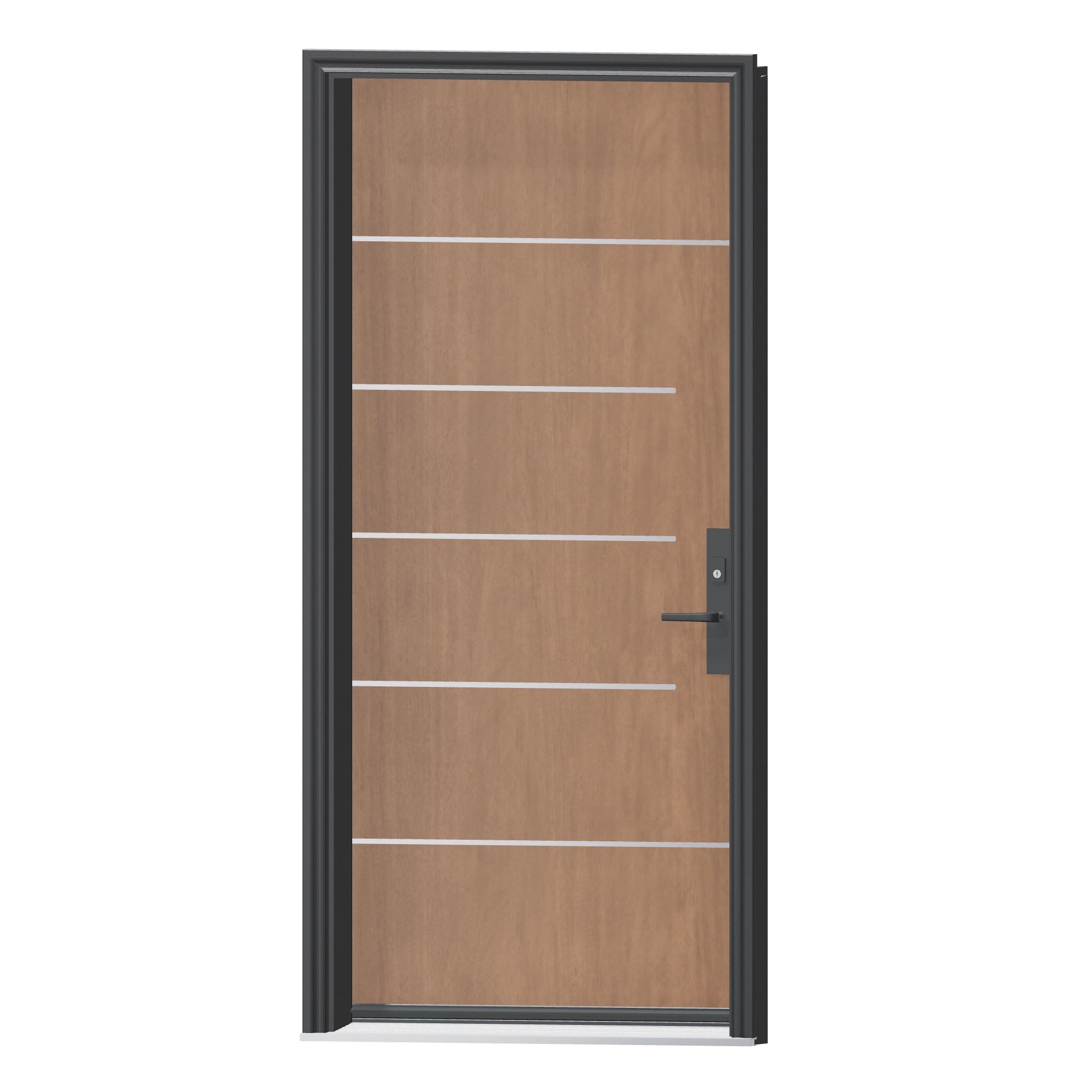 Angled exterior view of 36 × 79 inch SS Liberty Fiberglass Entry Door