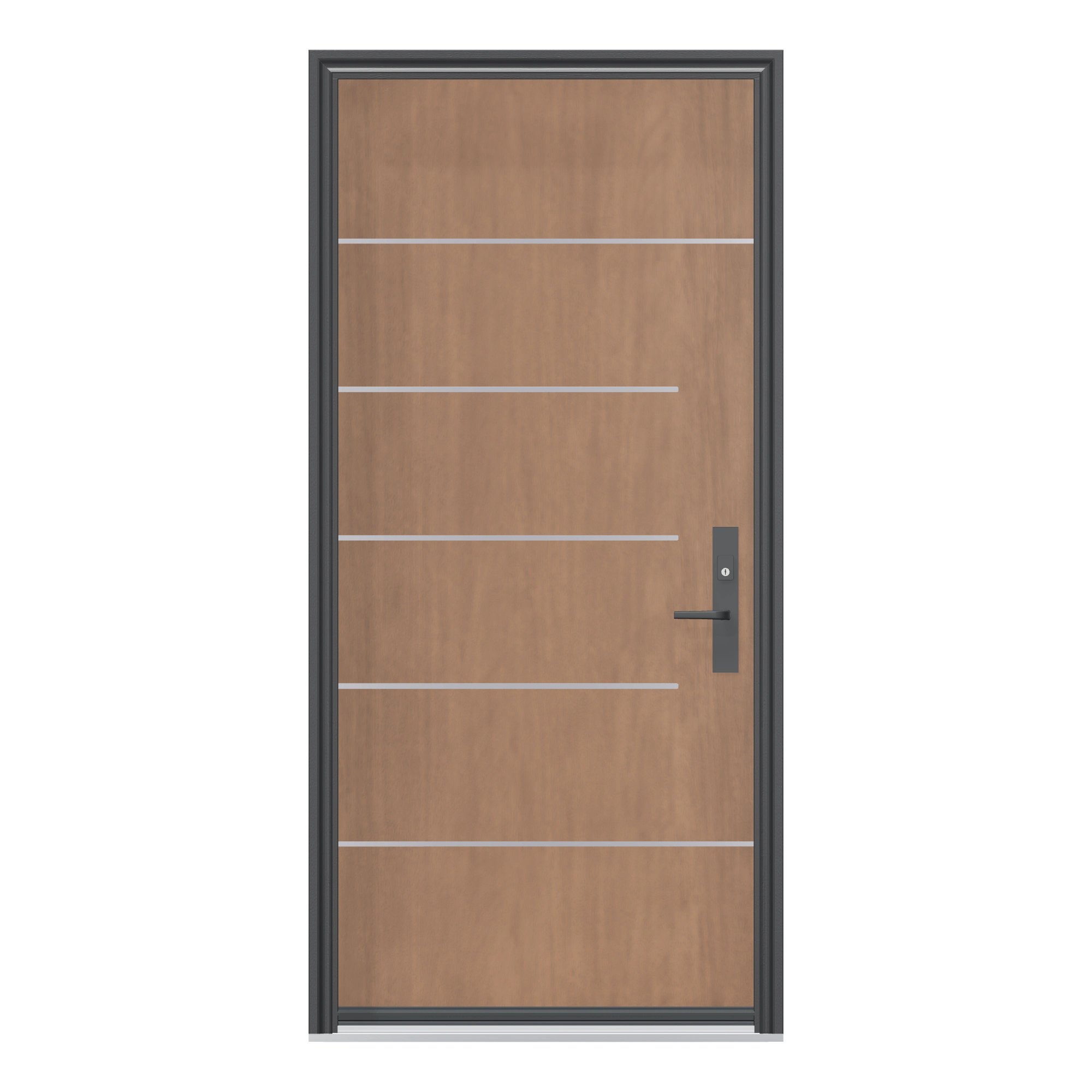 Straight exterior view of 36 × 79 inch SS Liberty Fiberglass Entry Door