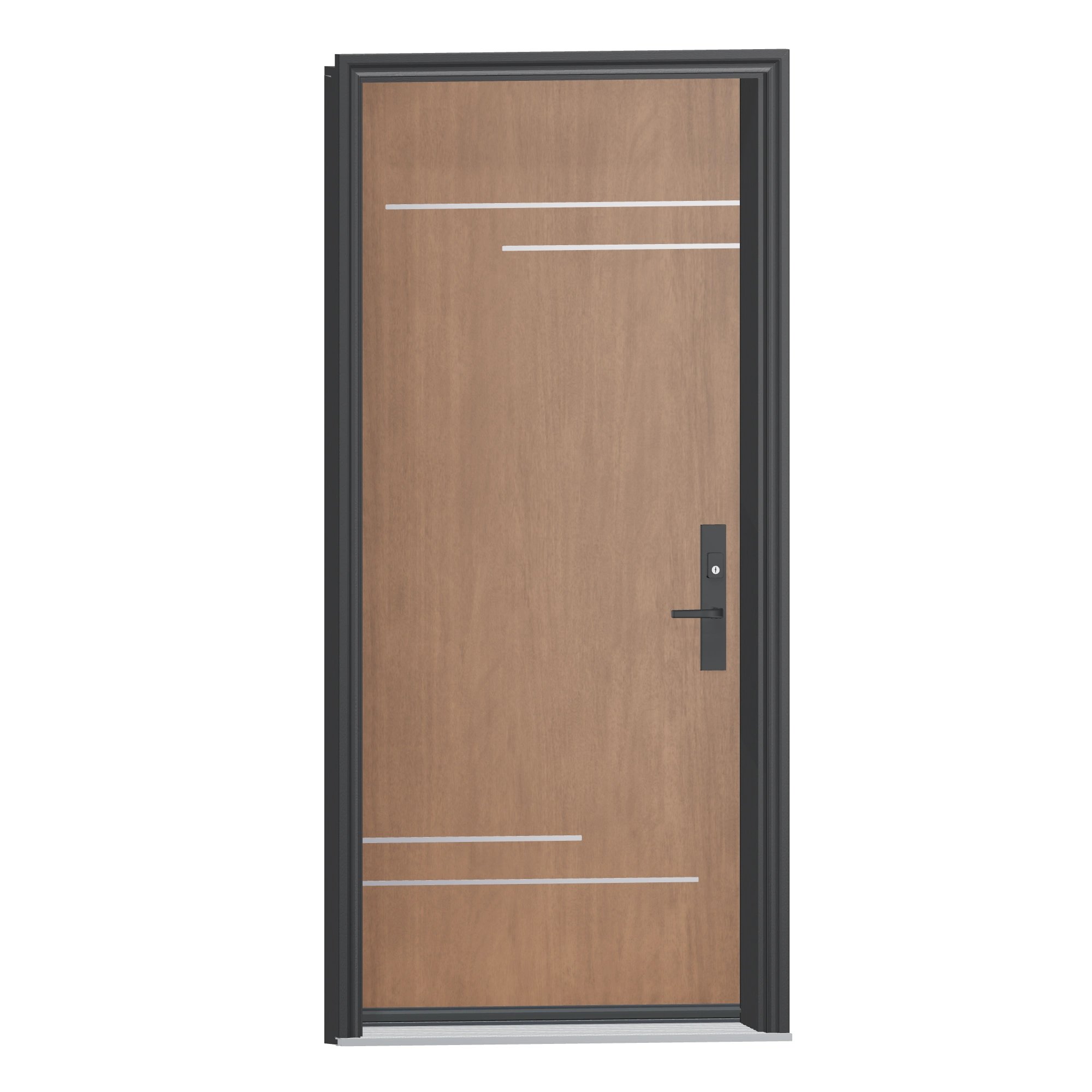 Opposite exterior angle of 36 × 79 inch SS Tension Fiberglass Entry Door