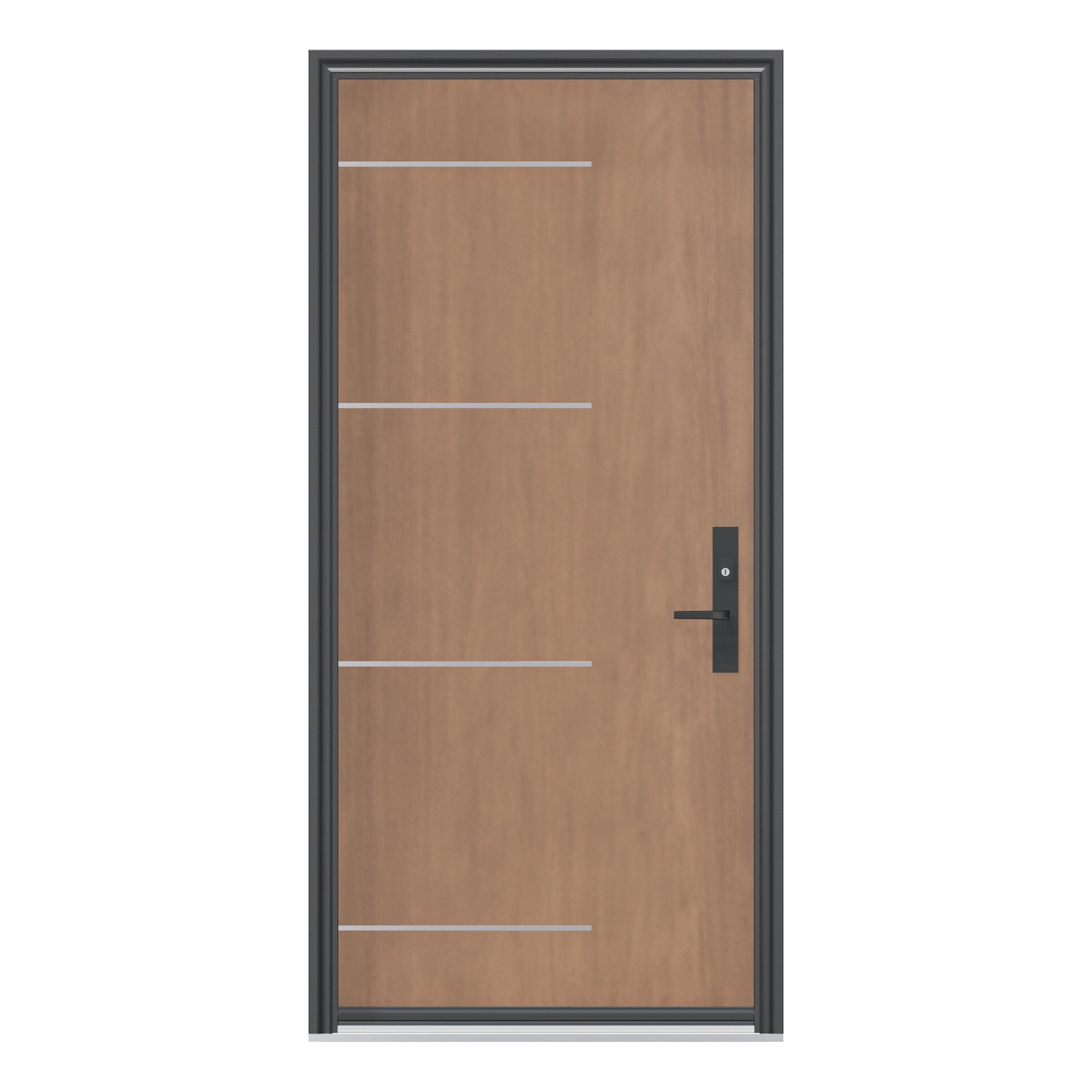 Straight exterior view of 36 × 79 inch SS Vision Fiberglass Entry Door