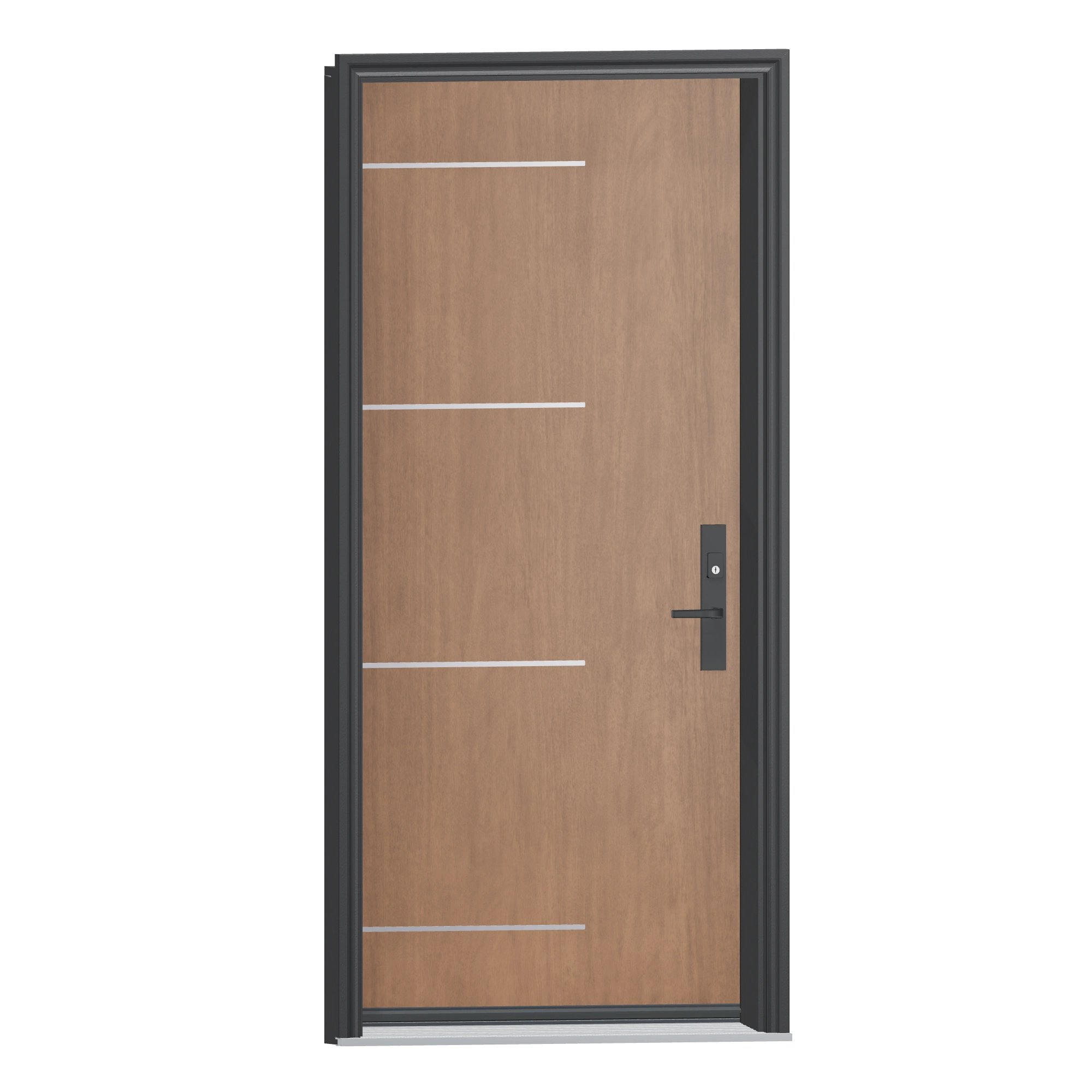 Opposite exterior angle of 36 × 79 inch SS Vision Fiberglass Entry Door