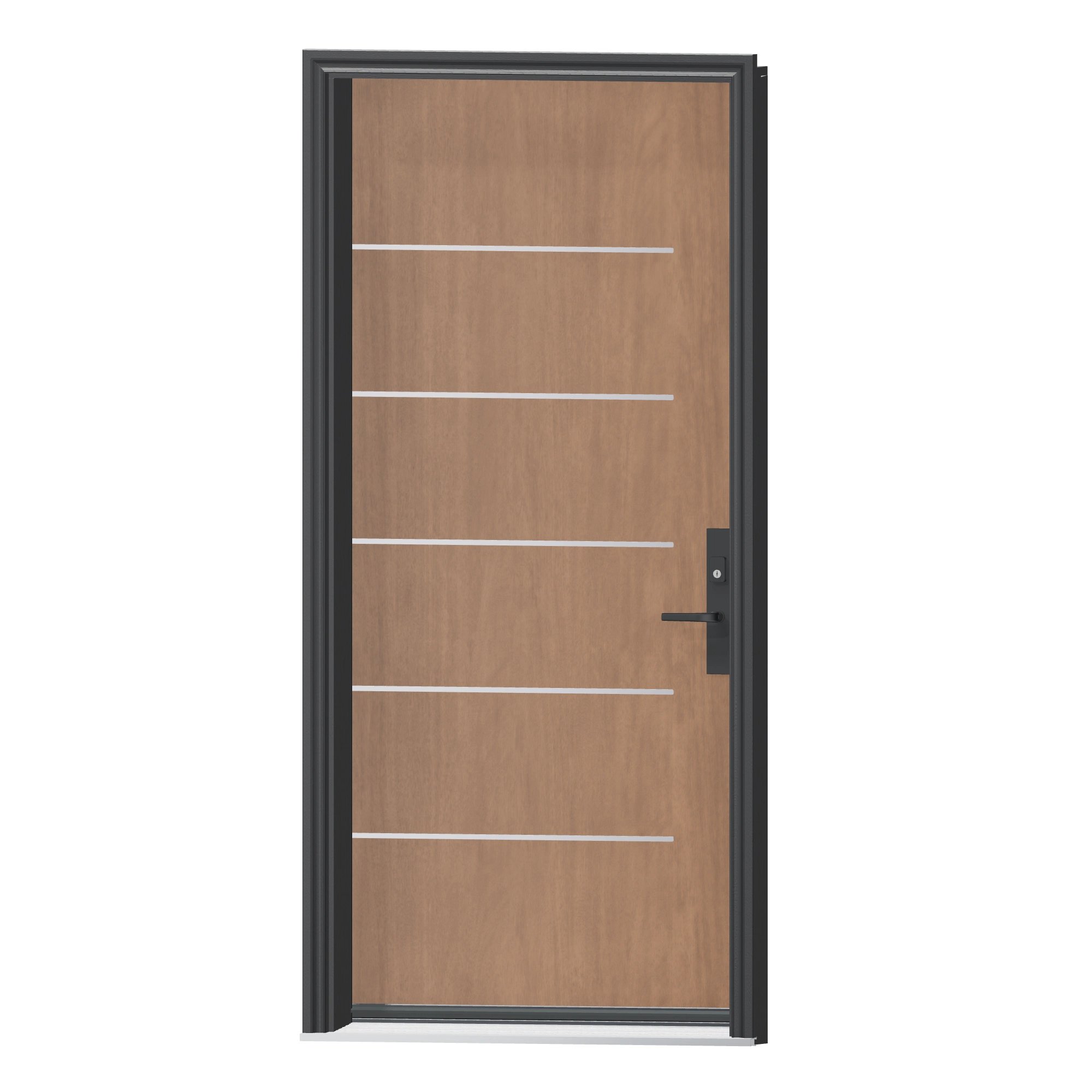 Angled exterior view of 36 × 79 inch SS Elite Fiberglass Entry Door