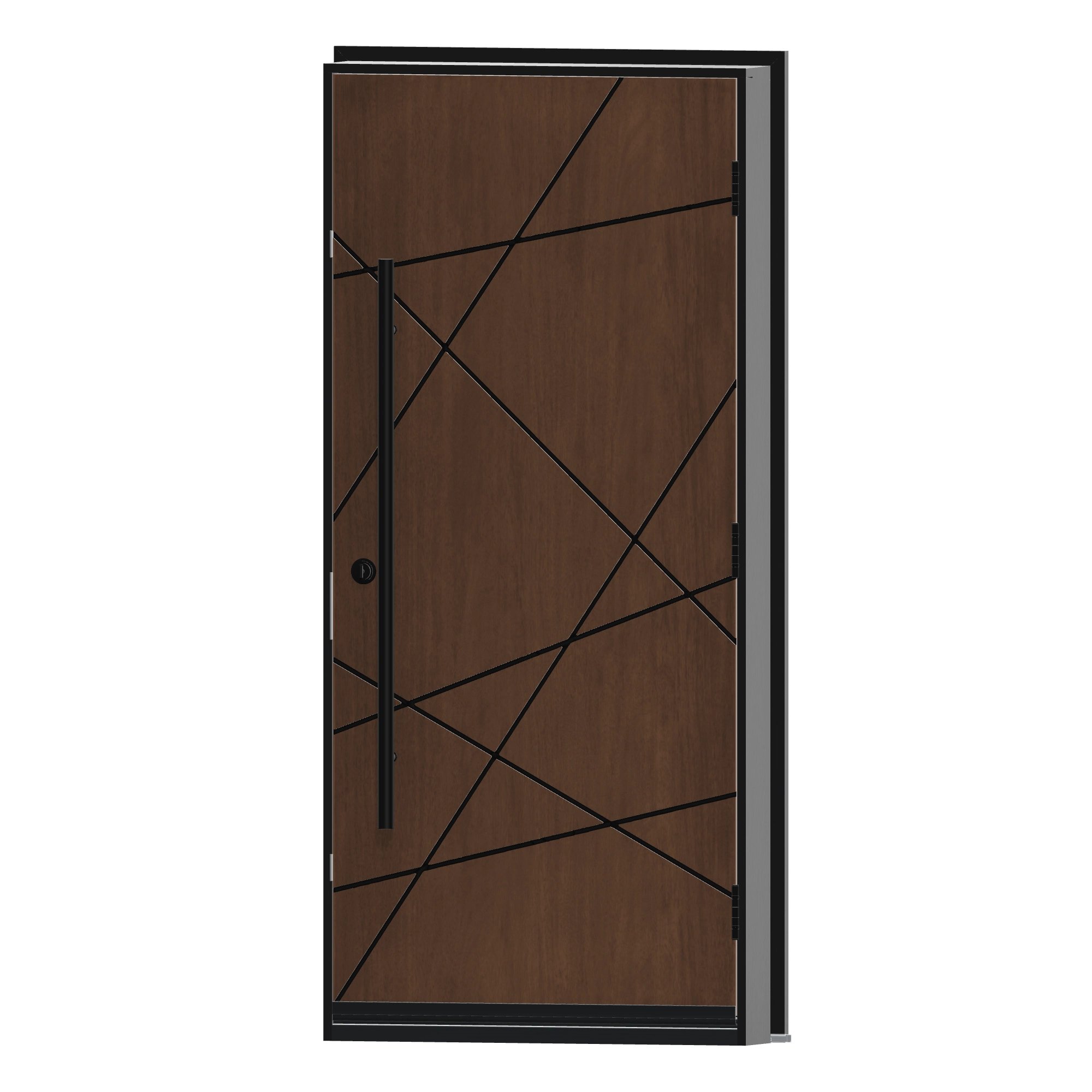 Angled interior view of 36 × 79 inch Stitch Fiberglass Entry Door
