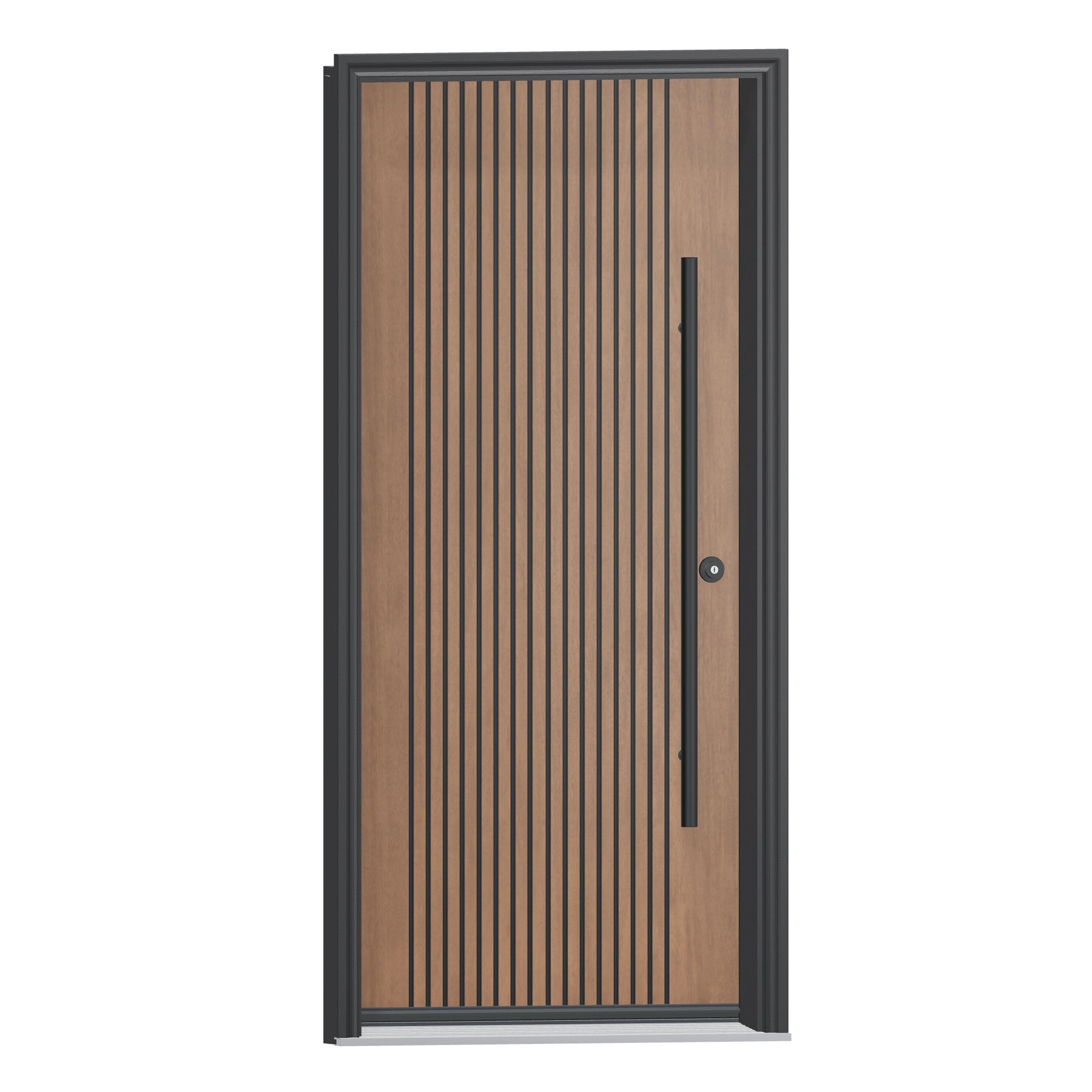 Opposite exterior angle of 36 × 79 inch Timber Fiberglass Entry Door