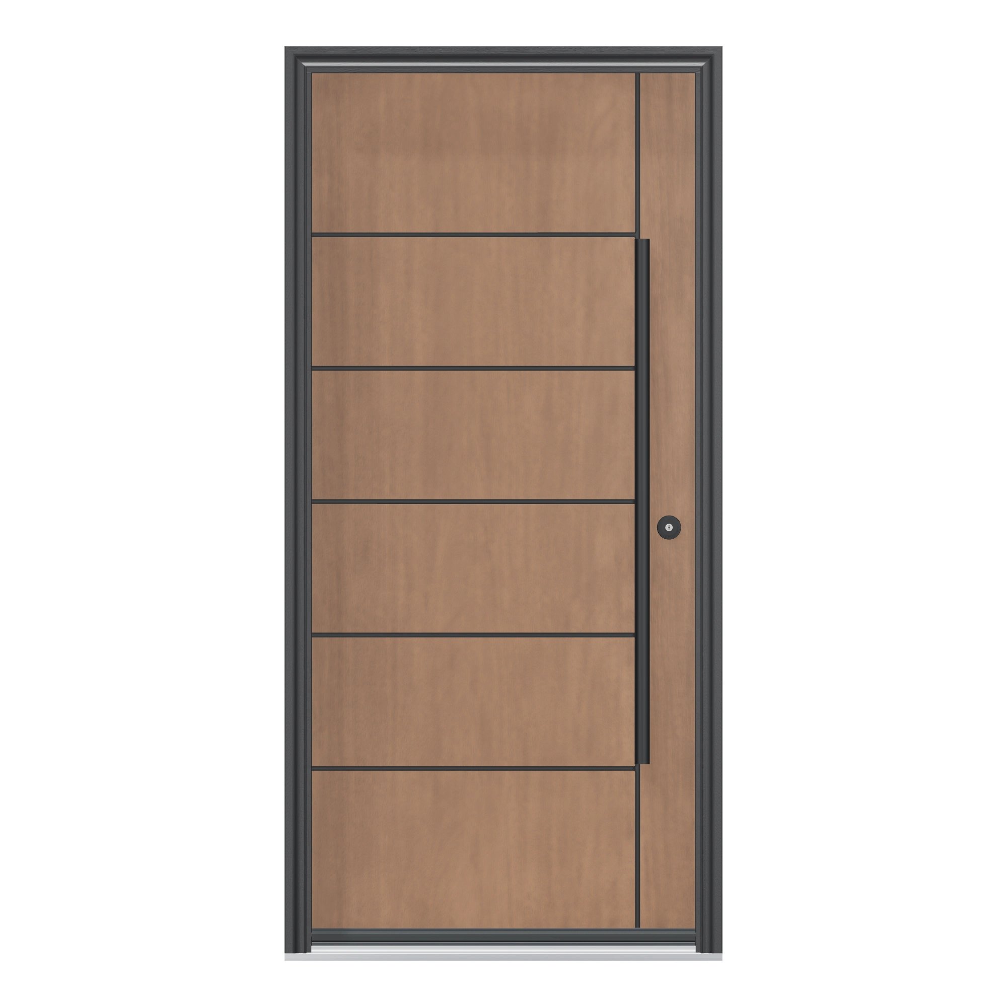 Straight exterior view of 36 × 79 inch Tower Fiberglass Entry Door