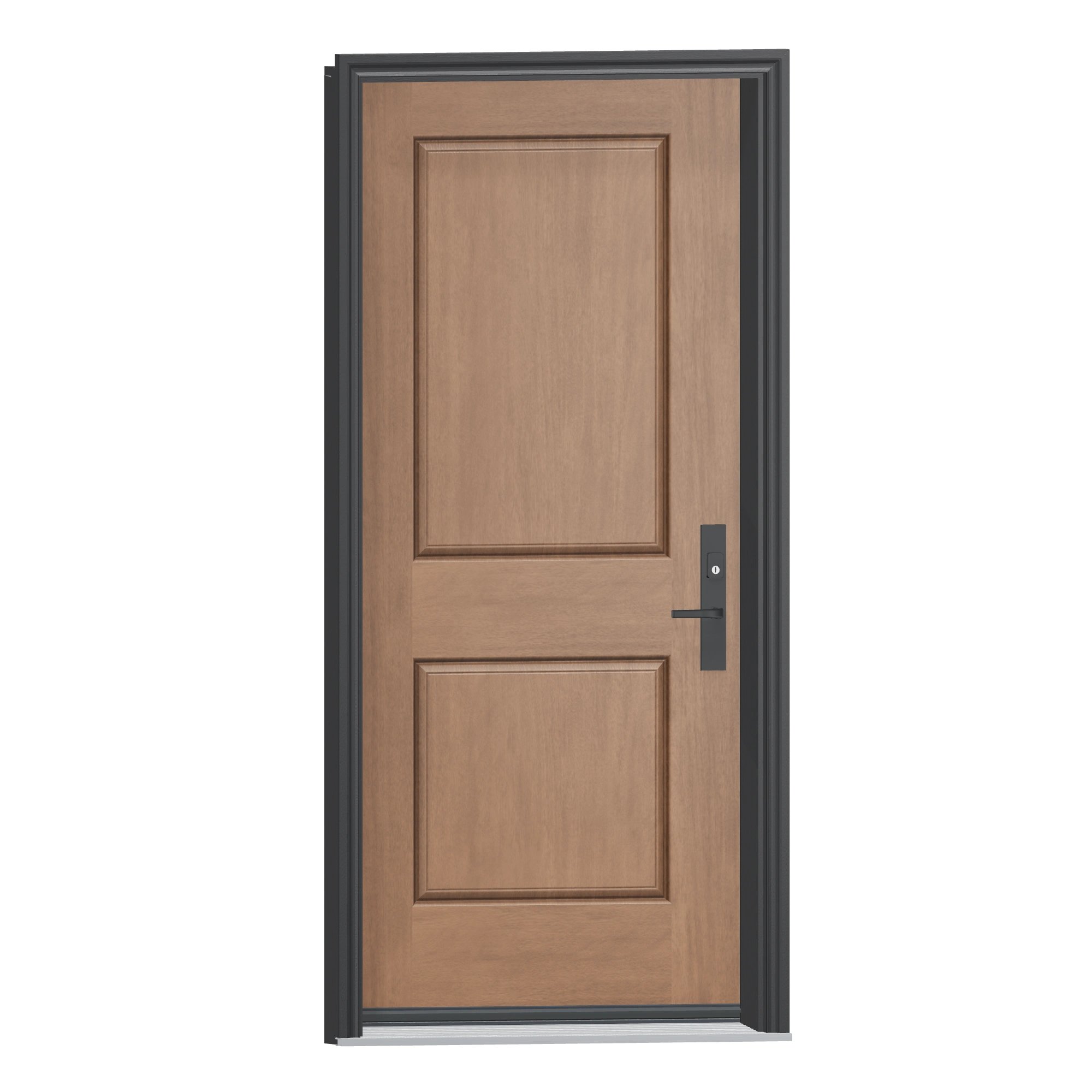 Opposite exterior angle of 36 × 79 inch MAH22 · Half two panel Fiberglass Entry Door