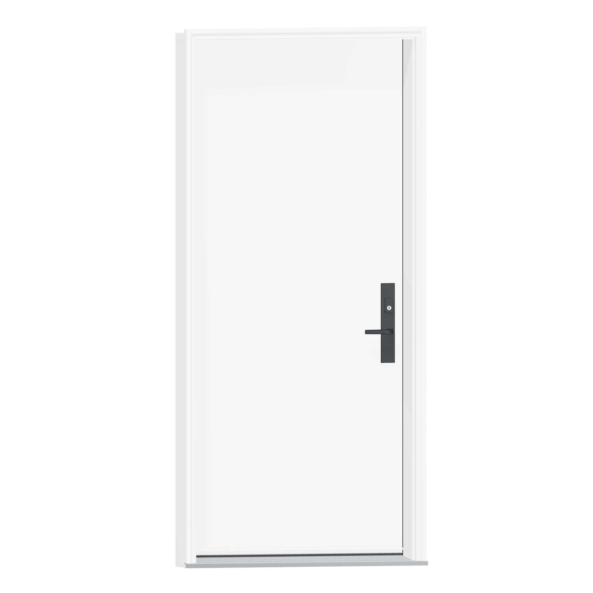 Opposite exterior angle of 36 × 79 inch Uno Flush Steel Entry Door
