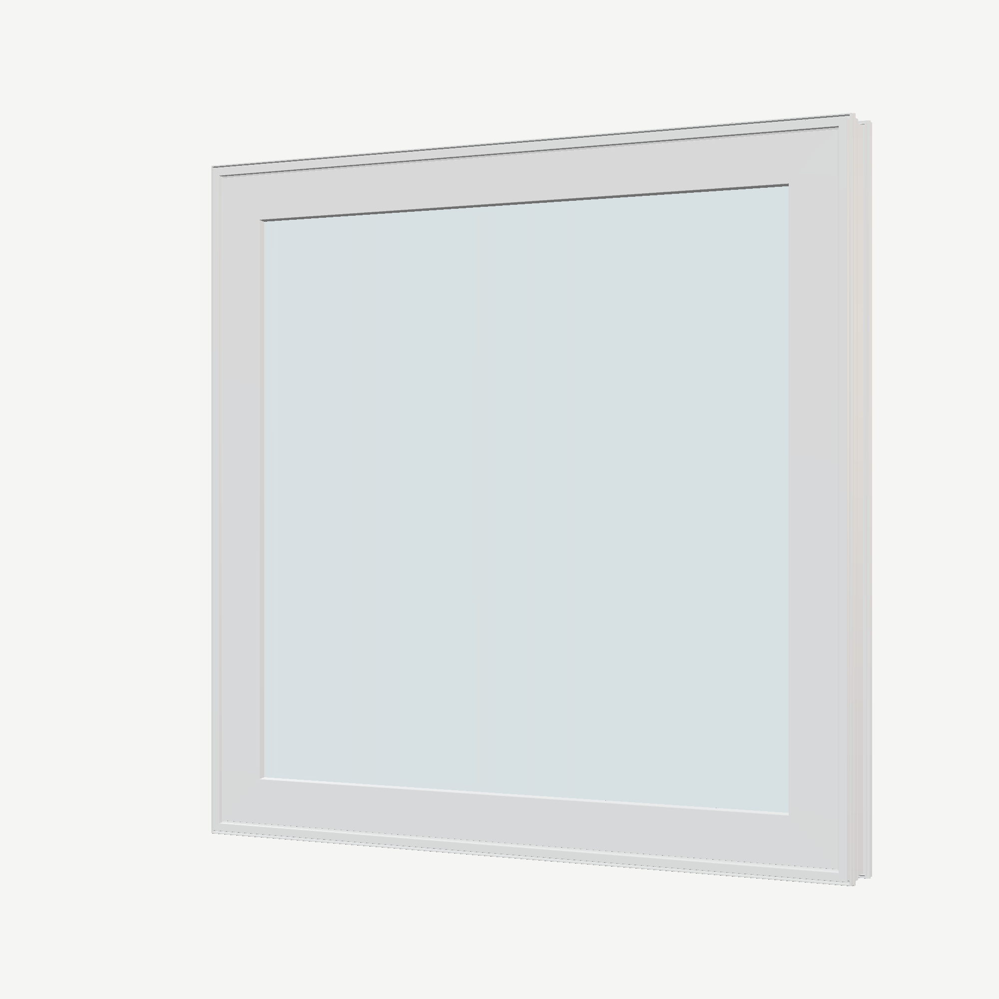 Angled exterior view of the 36 × 36 inch awning, white exterior / white interior, without nailing flange