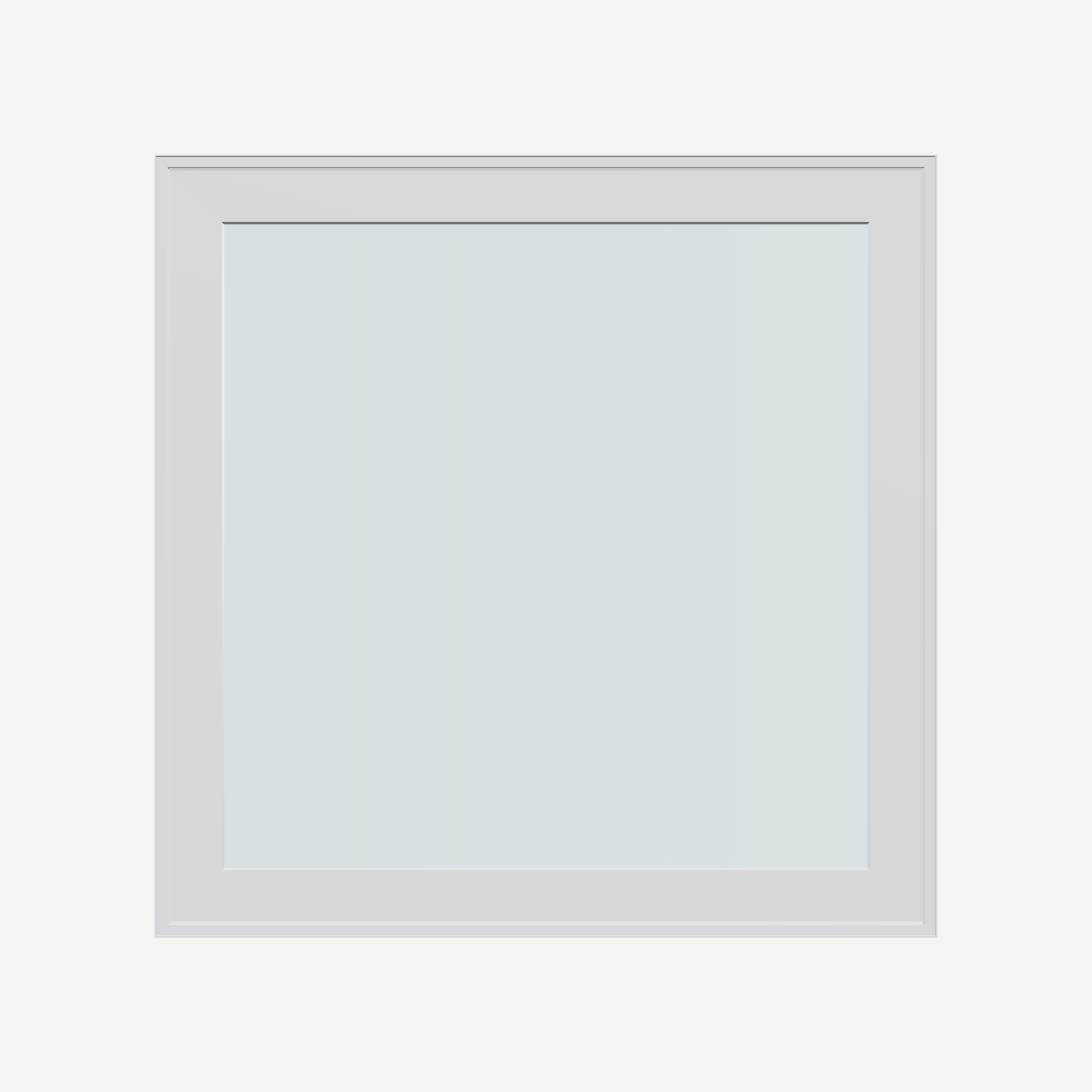 Straight exterior view of the 36 × 36 inch awning, white exterior / white interior, without nailing flange