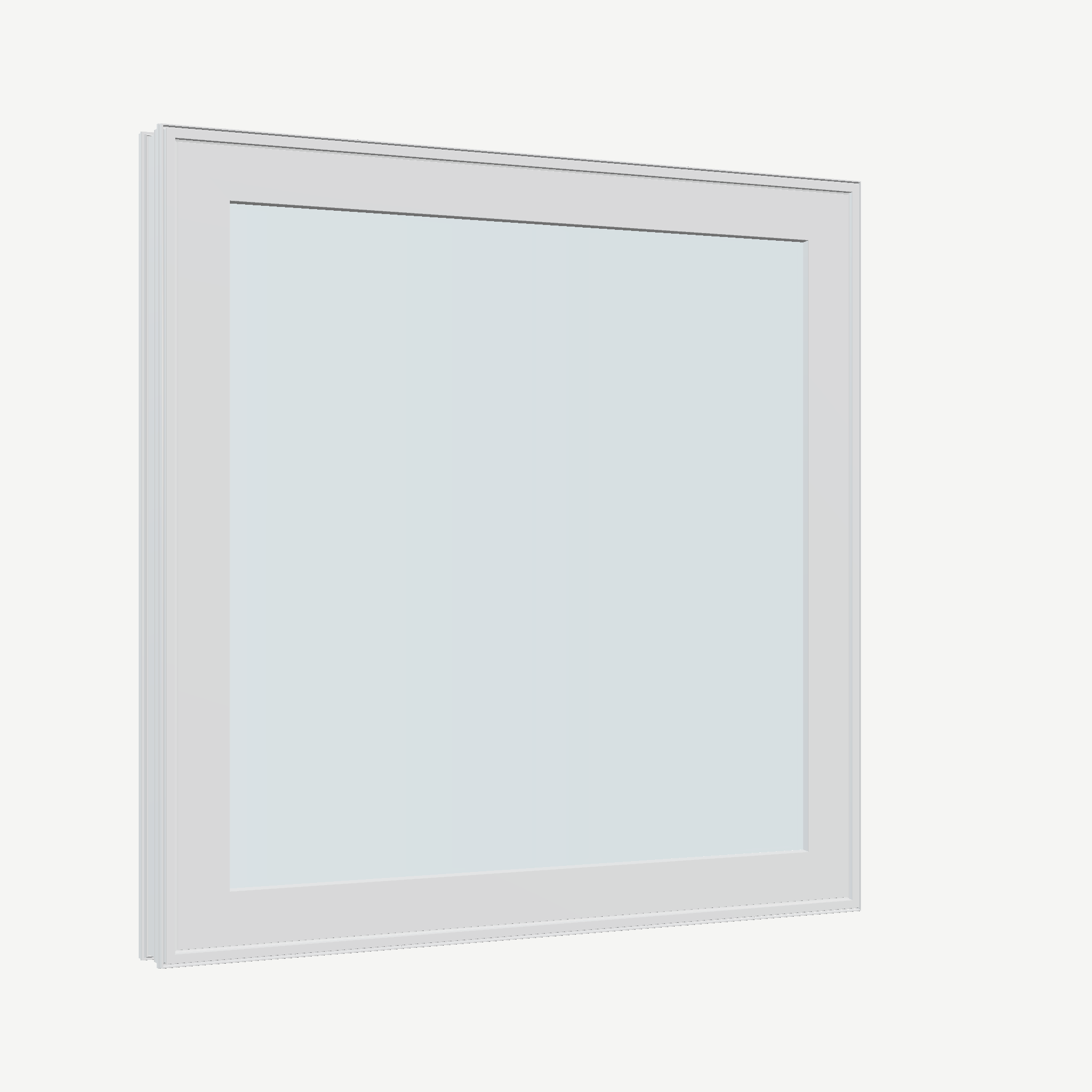 Opposite exterior angle of the 36 × 36 inch awning, white exterior / white interior, without nailing flange