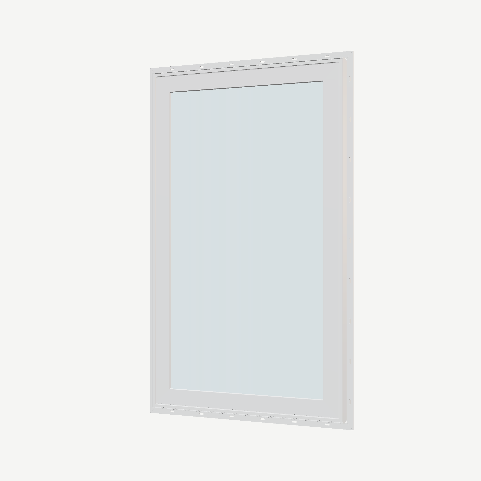 Angled exterior view of the 32 × 52 inch casement, white exterior / white interior, with nailing flange