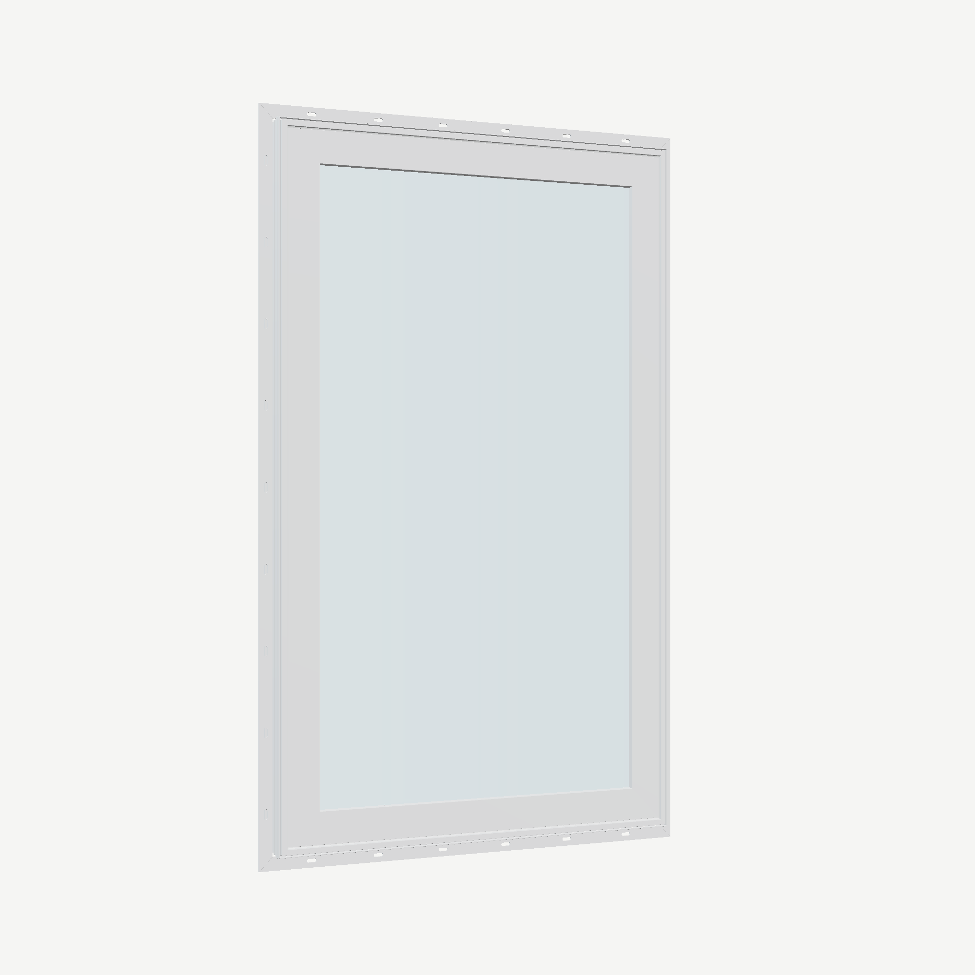 Opposite exterior angle of the 32 × 52 inch casement, white exterior / white interior, with nailing flange
