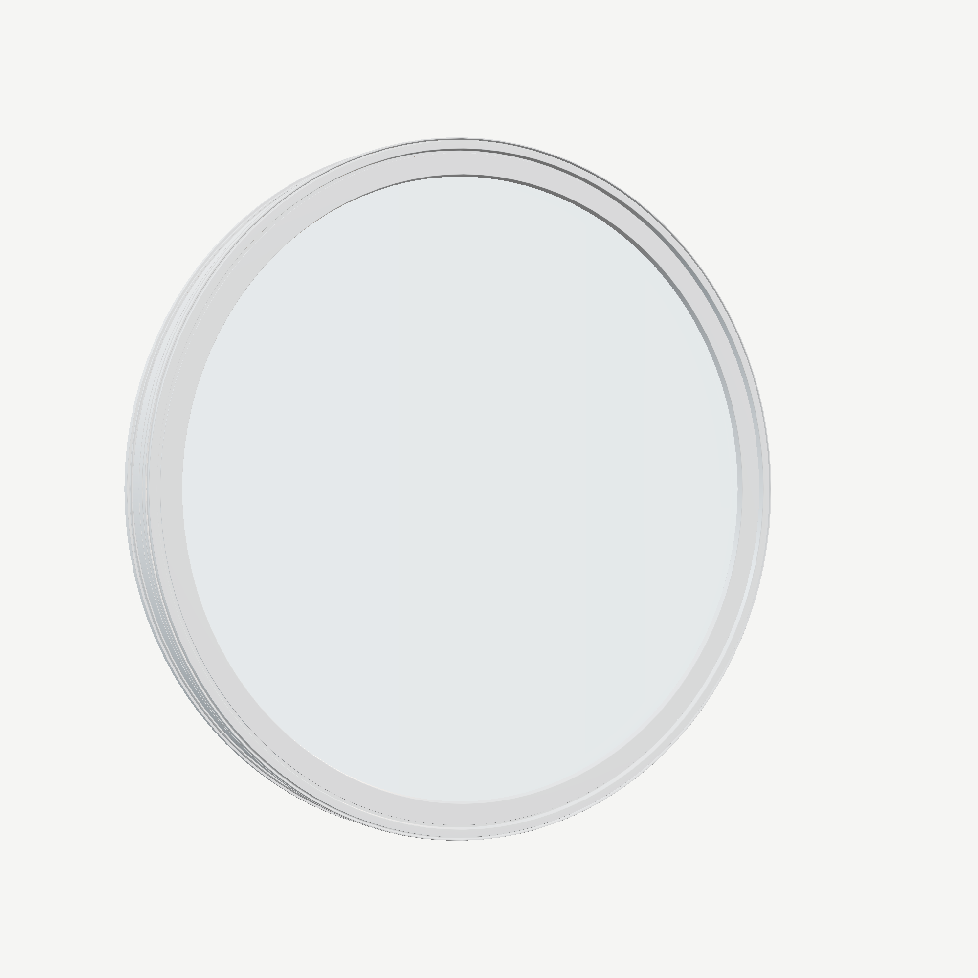 Opposite exterior angle of the 36 × 36 inch circle, white exterior / white interior, without nailing flange