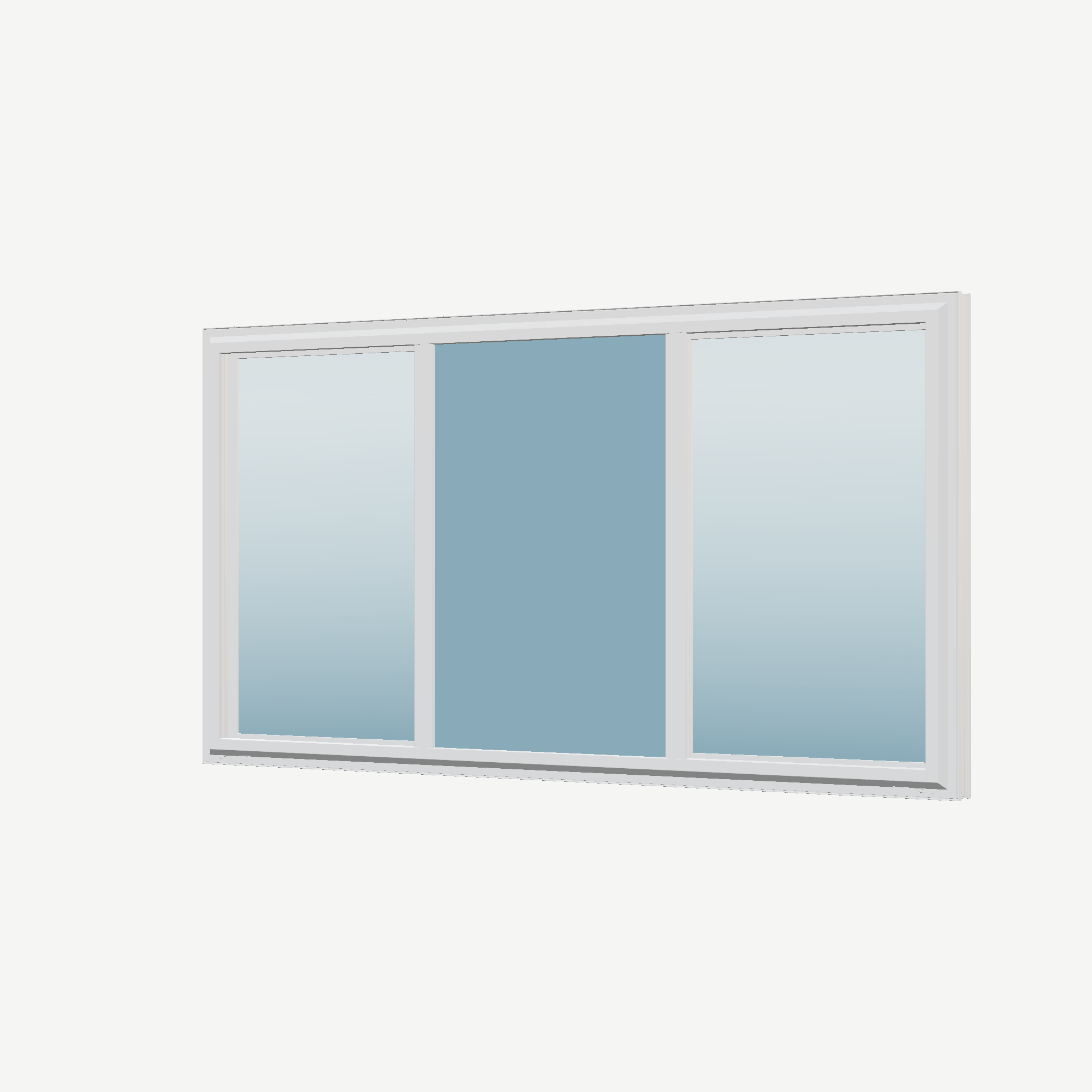 Angled exterior view of the 72 × 40 inch end vent slider with tilt, white exterior / white interior, without nailing flange