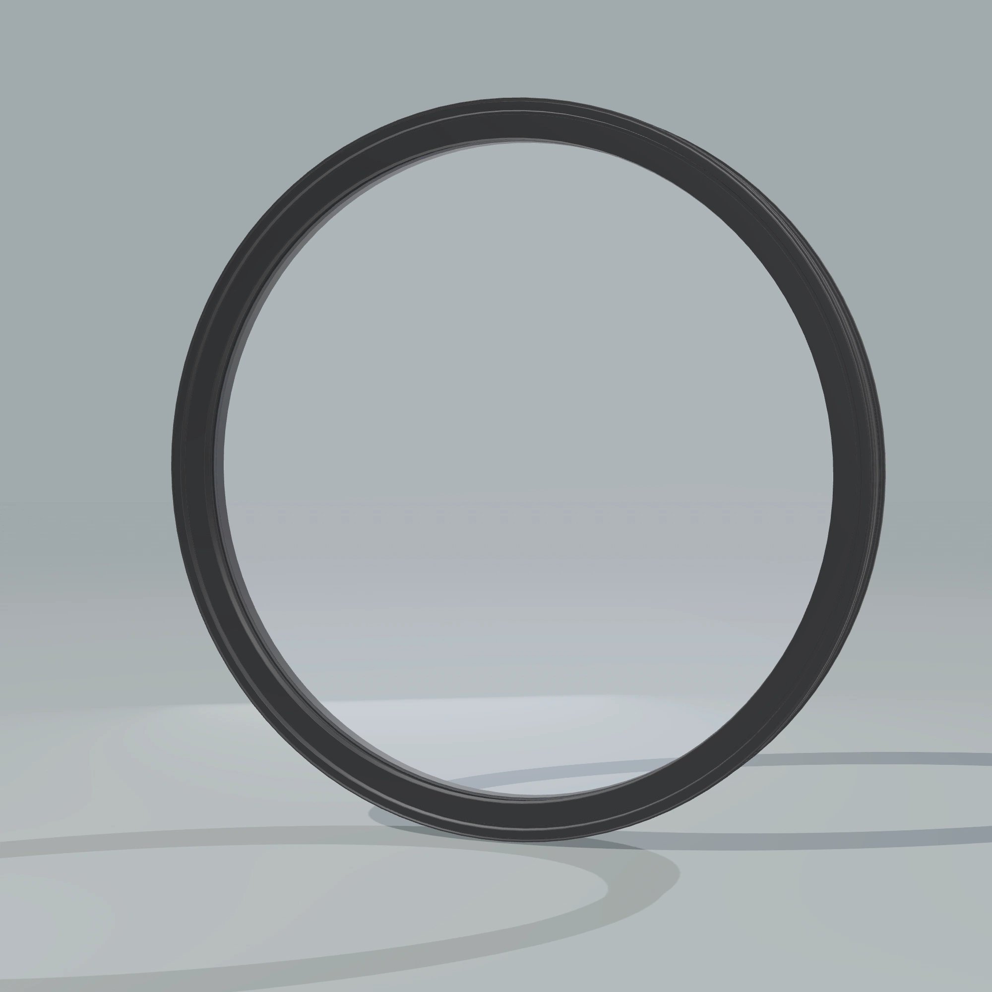 Opposite exterior angle of the 36 × 36 inch circle, black exterior / black interior, without nailing flange