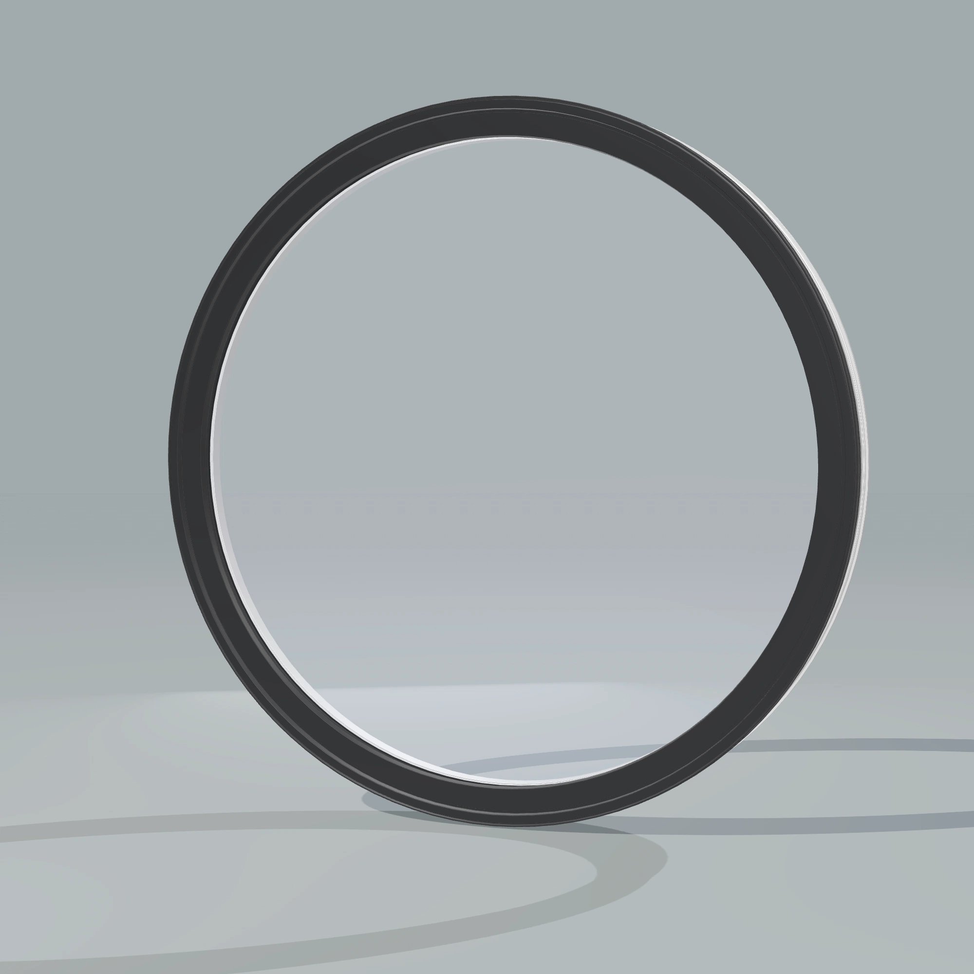 Opposite exterior angle of the 36 × 36 inch circle, black exterior / white interior, without nailing flange
