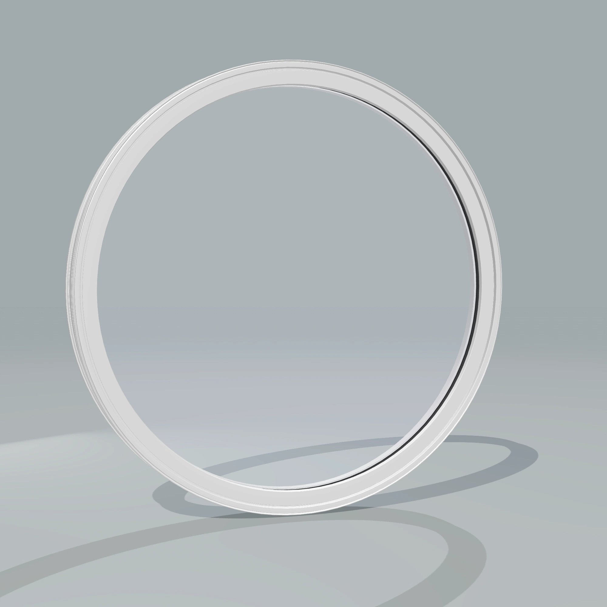 Angled exterior configurator view of the 36 × 36 inch circle, white exterior / white interior, without nailing flange