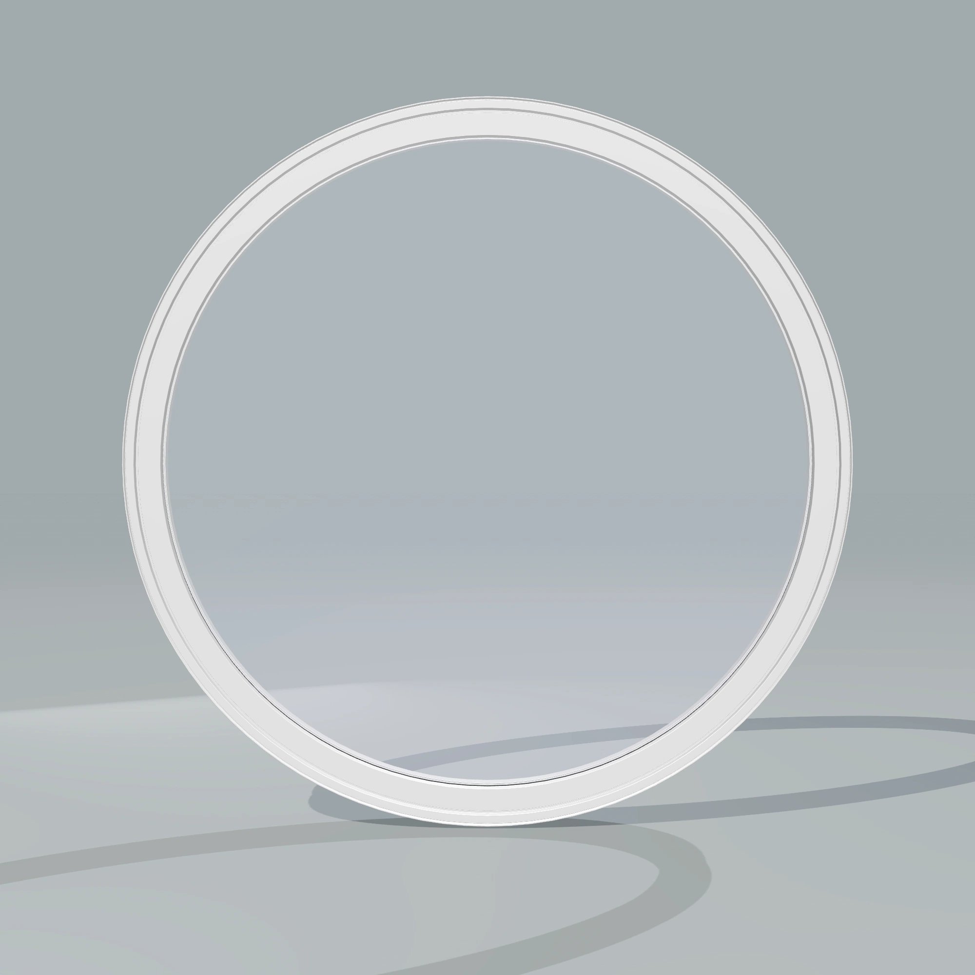Straight exterior view of the 36 × 36 inch circle, white exterior / white interior, without nailing flange