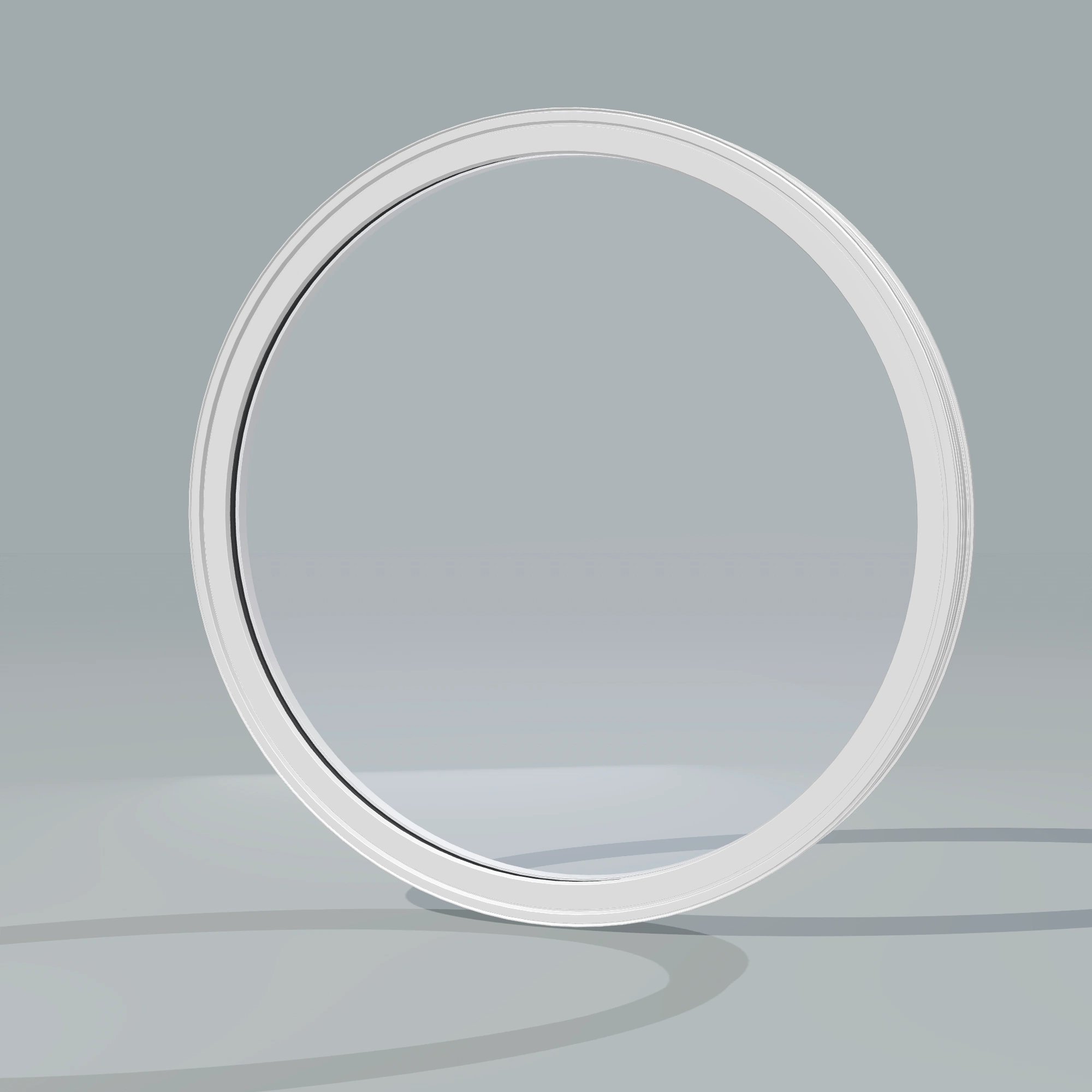 Opposite exterior angle of the 36 × 36 inch circle, white exterior / white interior, without nailing flange