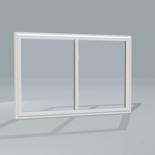 Angled exterior configurator view of the 60 × 40 inch double slider, white exterior / white interior, without nailing flange