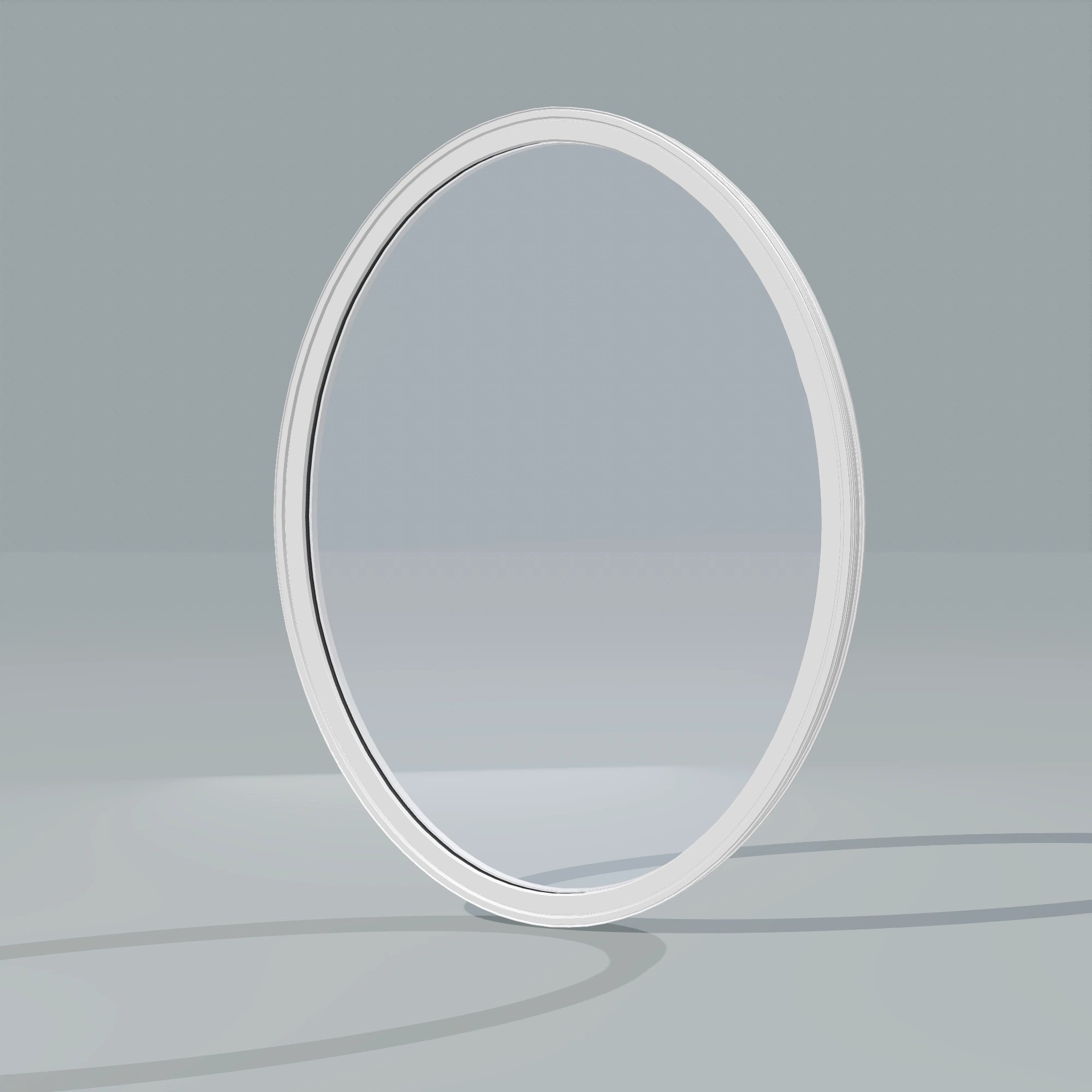 Opposite exterior angle of the 36 × 48 inch oval, white exterior / white interior, without nailing flange