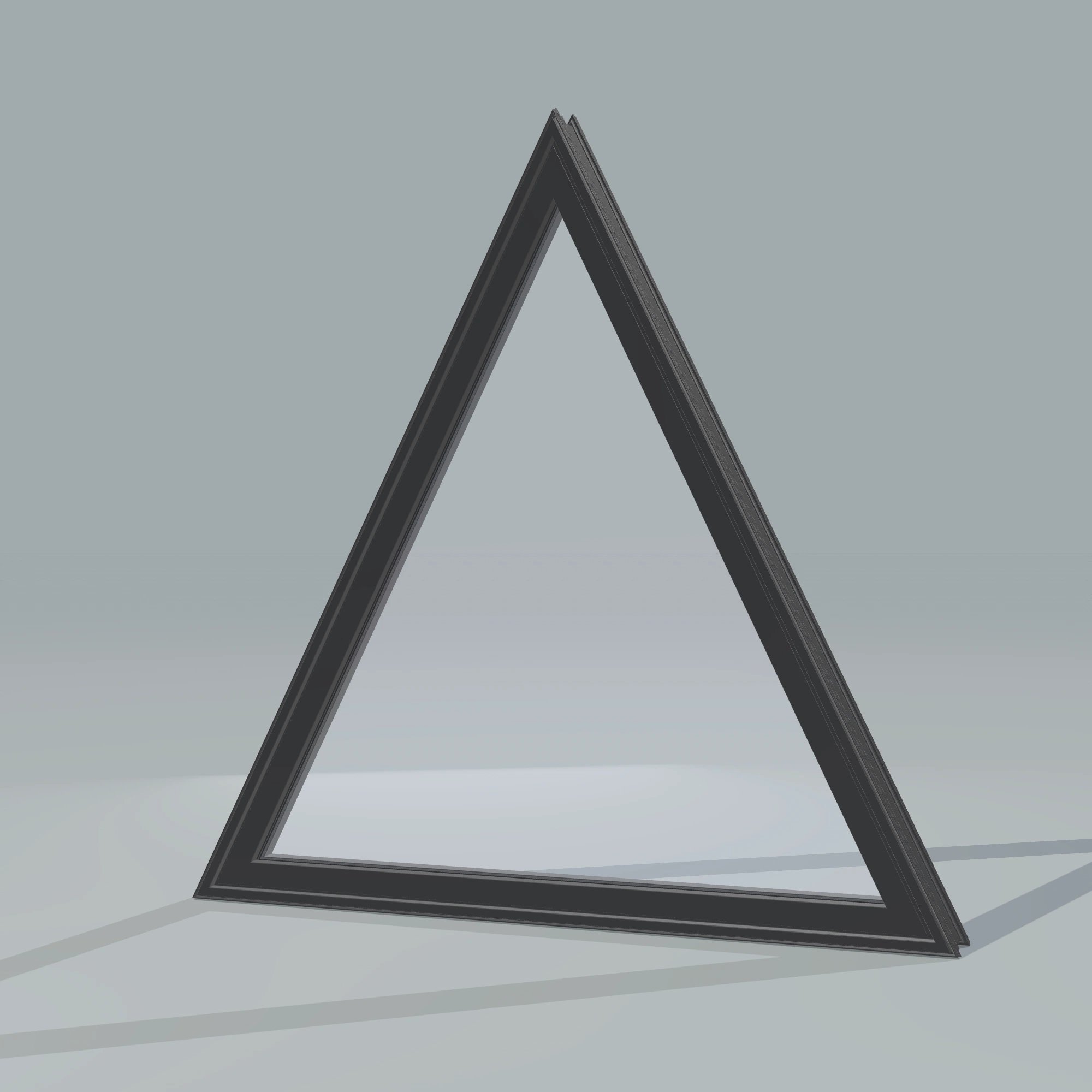 Opposite exterior angle of the 36 × 36 inch triangle, black exterior / black interior, without nailing flange