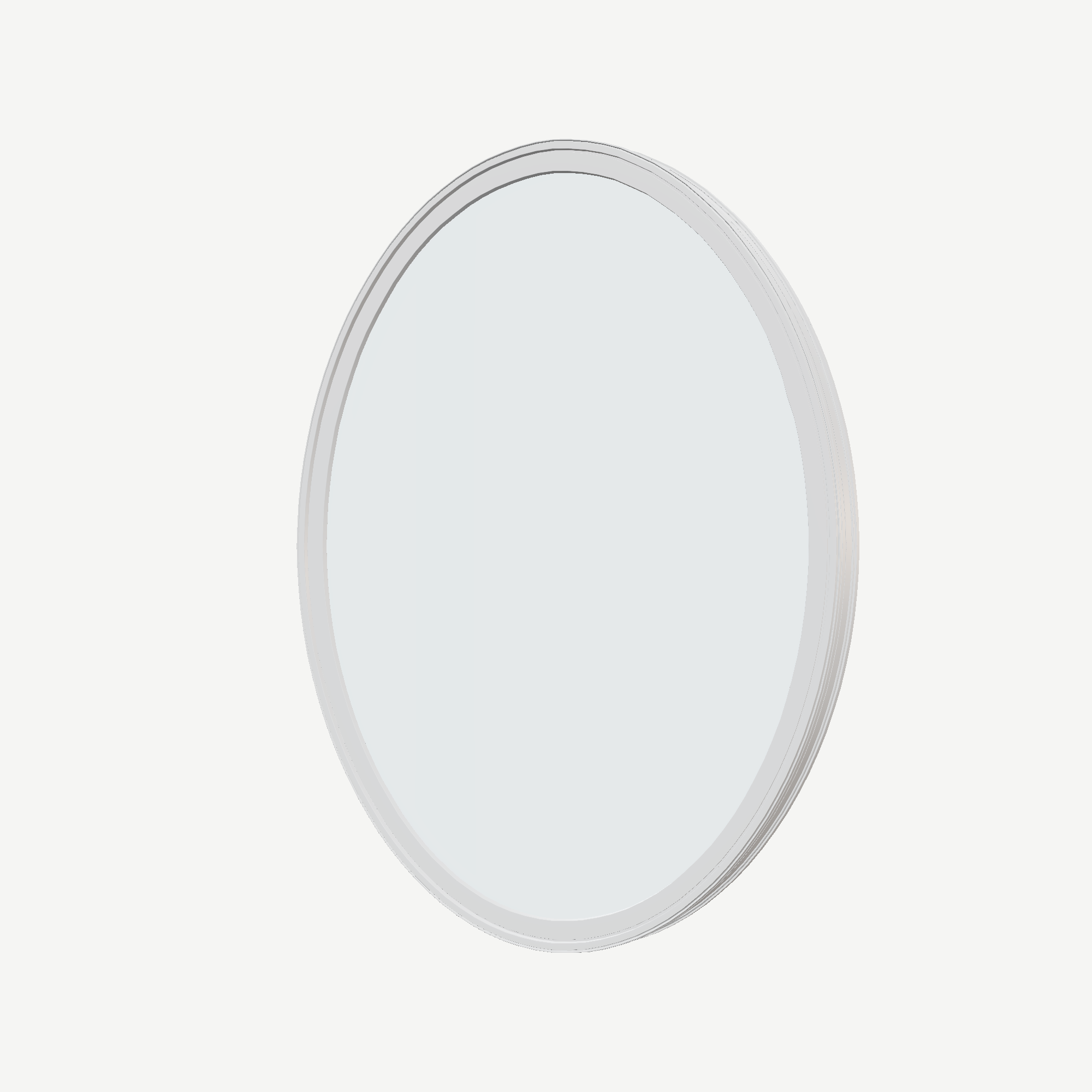 Angled exterior view of the 36 × 48 inch oval, white exterior / white interior, without nailing flange