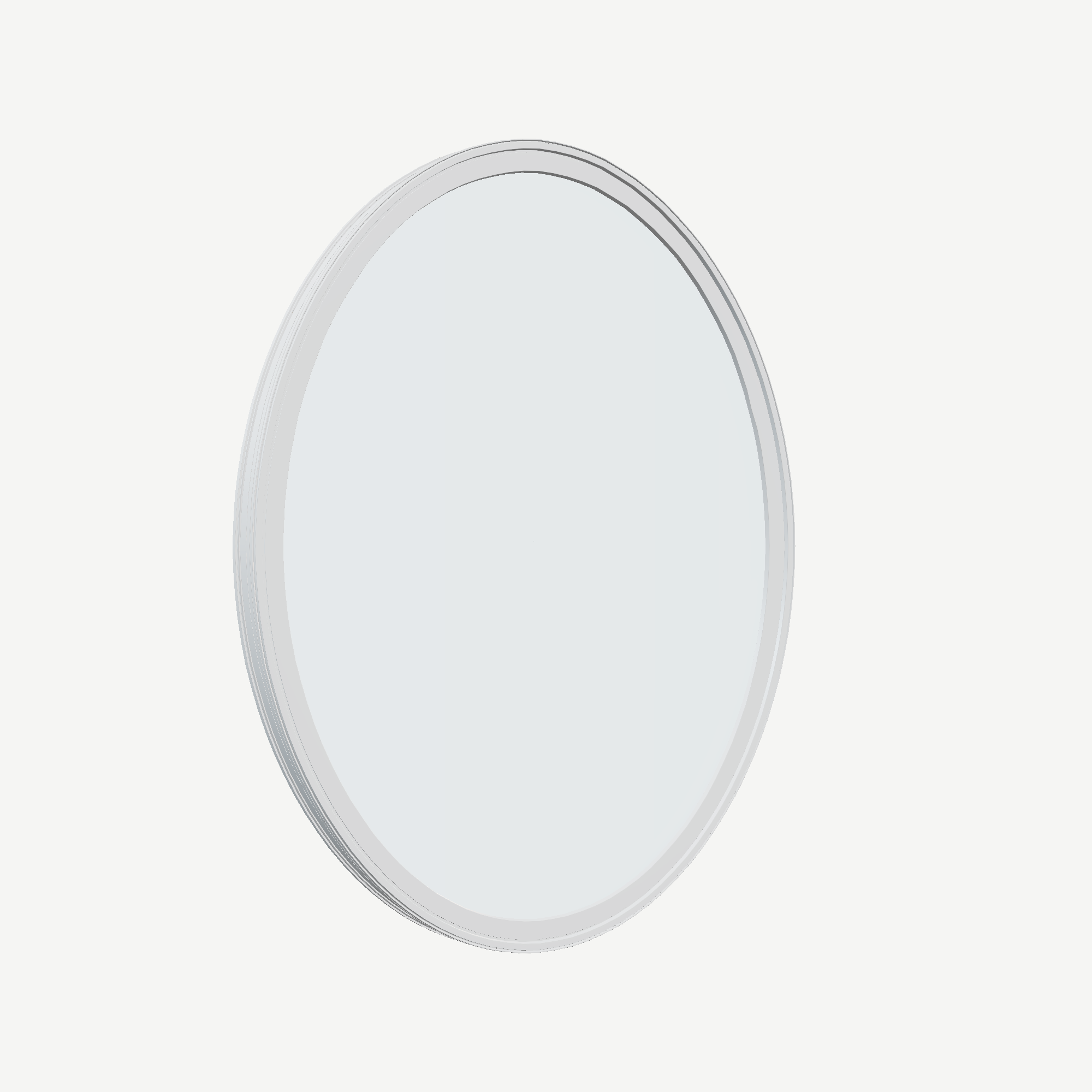Opposite exterior angle of the 36 × 48 inch oval, white exterior / white interior, without nailing flange