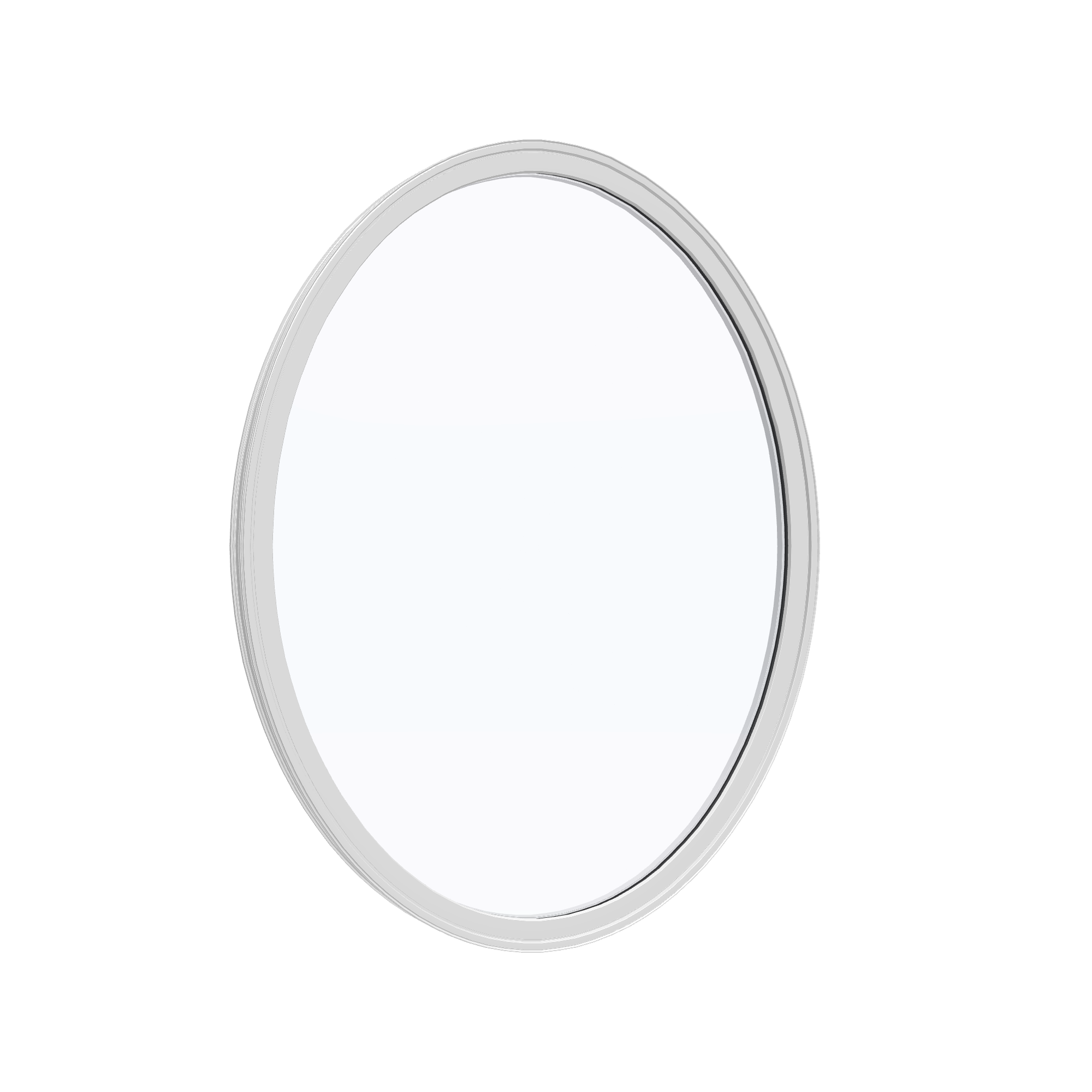 Opposite exterior angle of the 36 × 48 inch oval, white exterior / white interior, without nailing flange