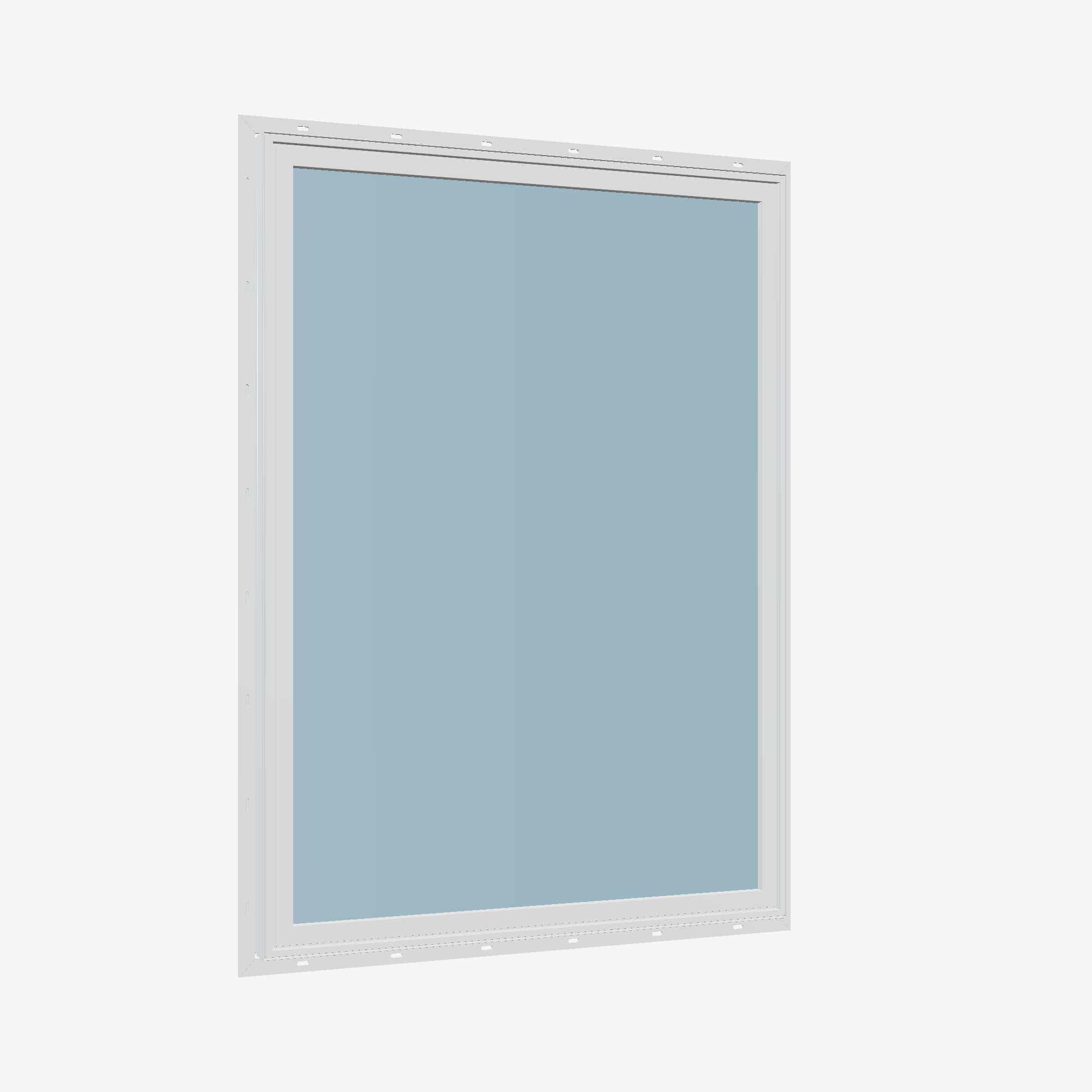 Opposite exterior angle of the 36 × 48 inch picture window, white exterior / white interior, with nailing flange