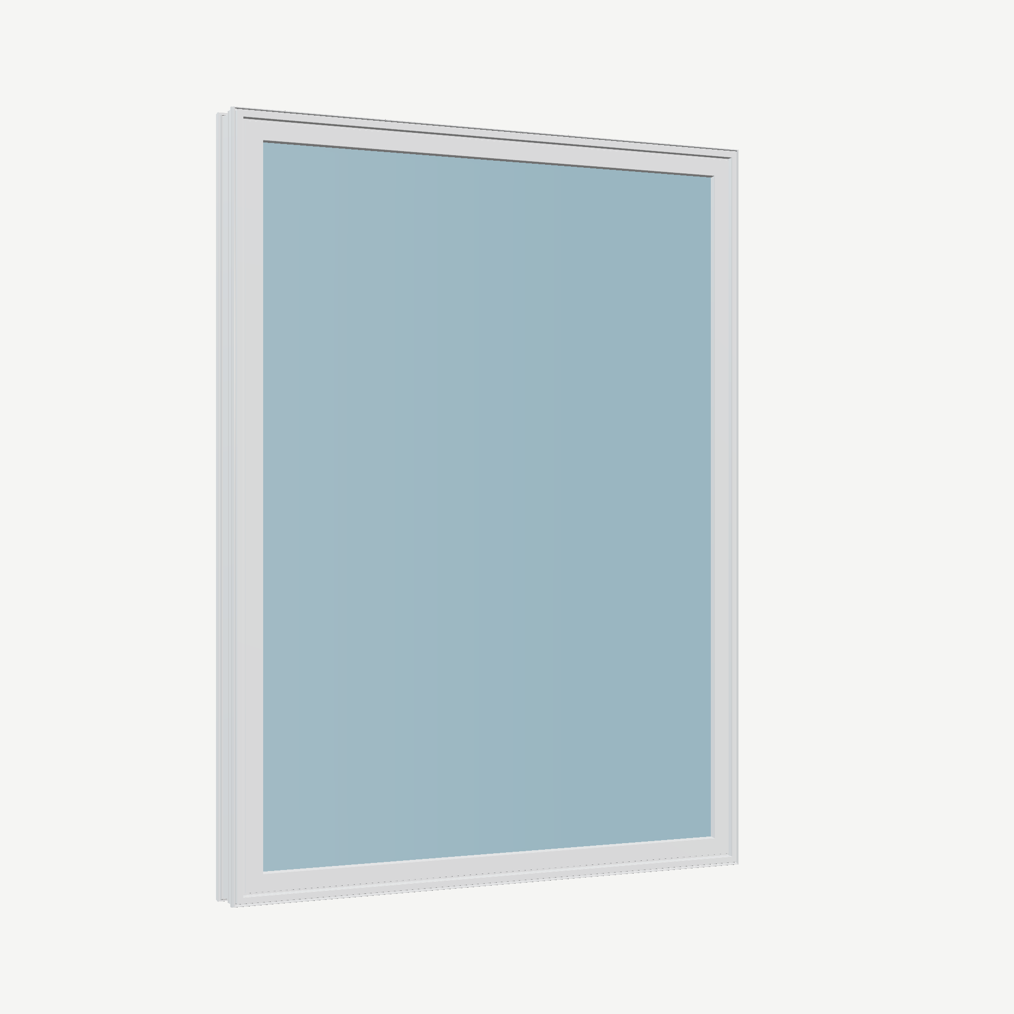 Opposite exterior angle of the 36 × 48 inch picture window, white exterior / white interior, without nailing flange