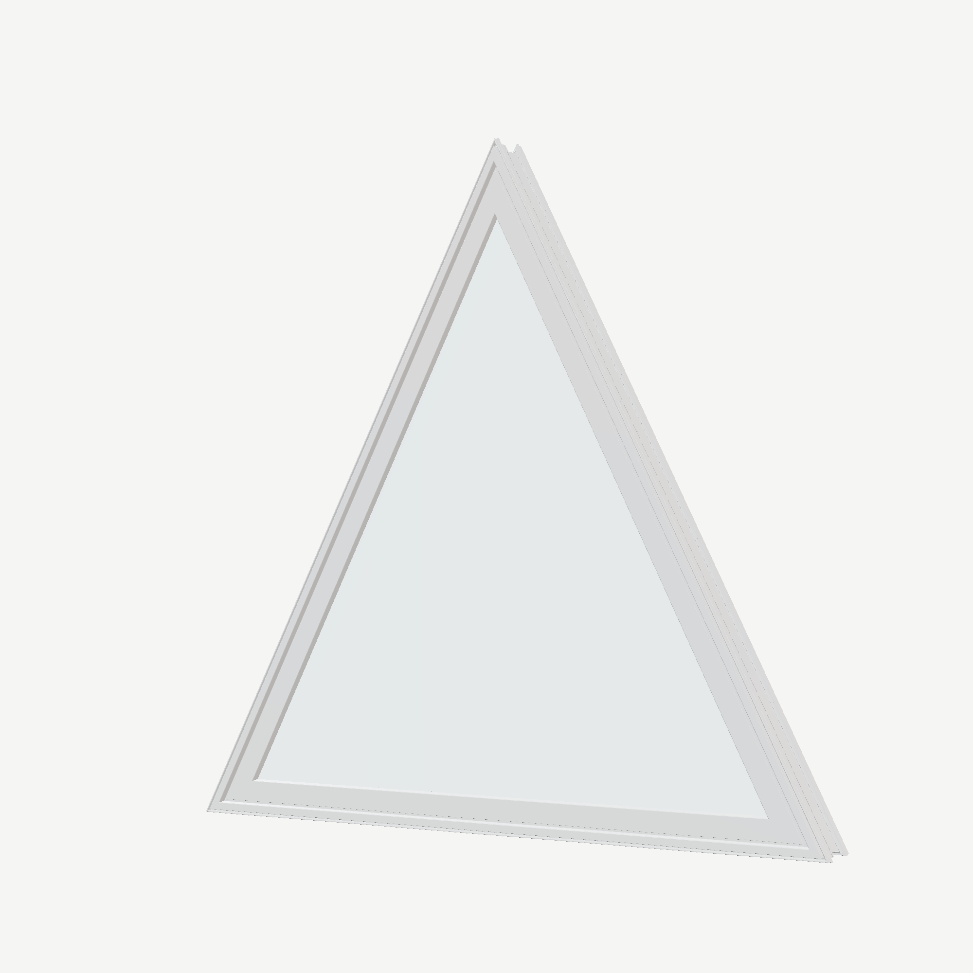 Angled exterior view of the 36 × 36 inch triangle, white exterior / white interior, without nailing flange