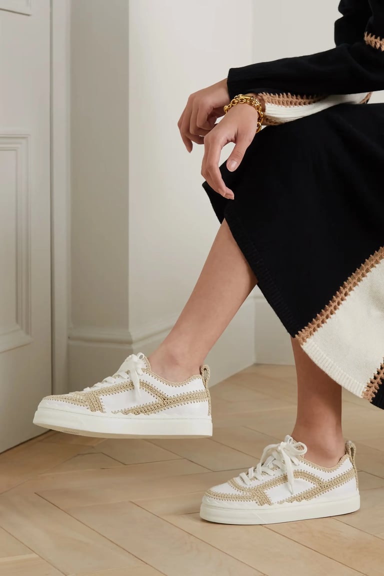 Chloe lauren crocheted leather sneakers | BountyCanarias