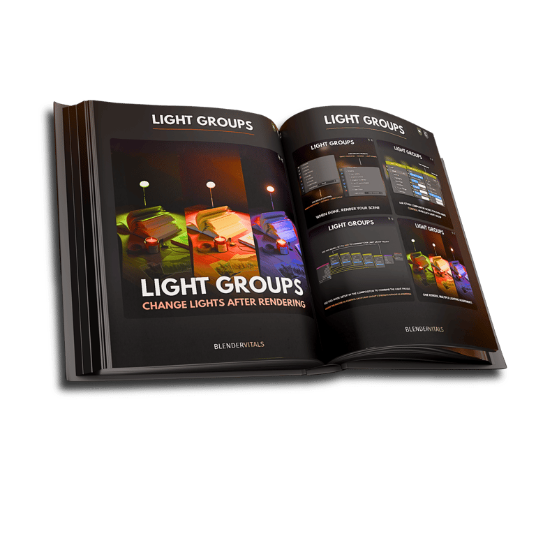 Open Blender Lighting Archive showing the Light Groups tutorial pages