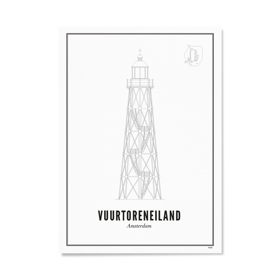 Poster van Vuurtoreneiland | WIJCK. 