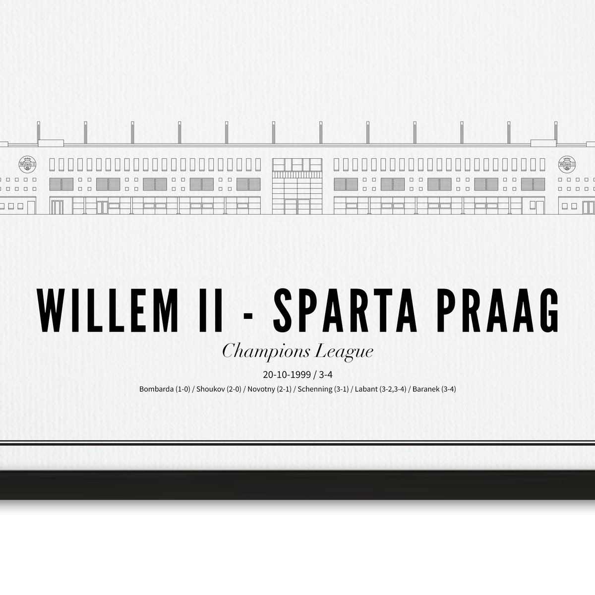 Poster van Koning Willem II Stadion | WIJCK. 