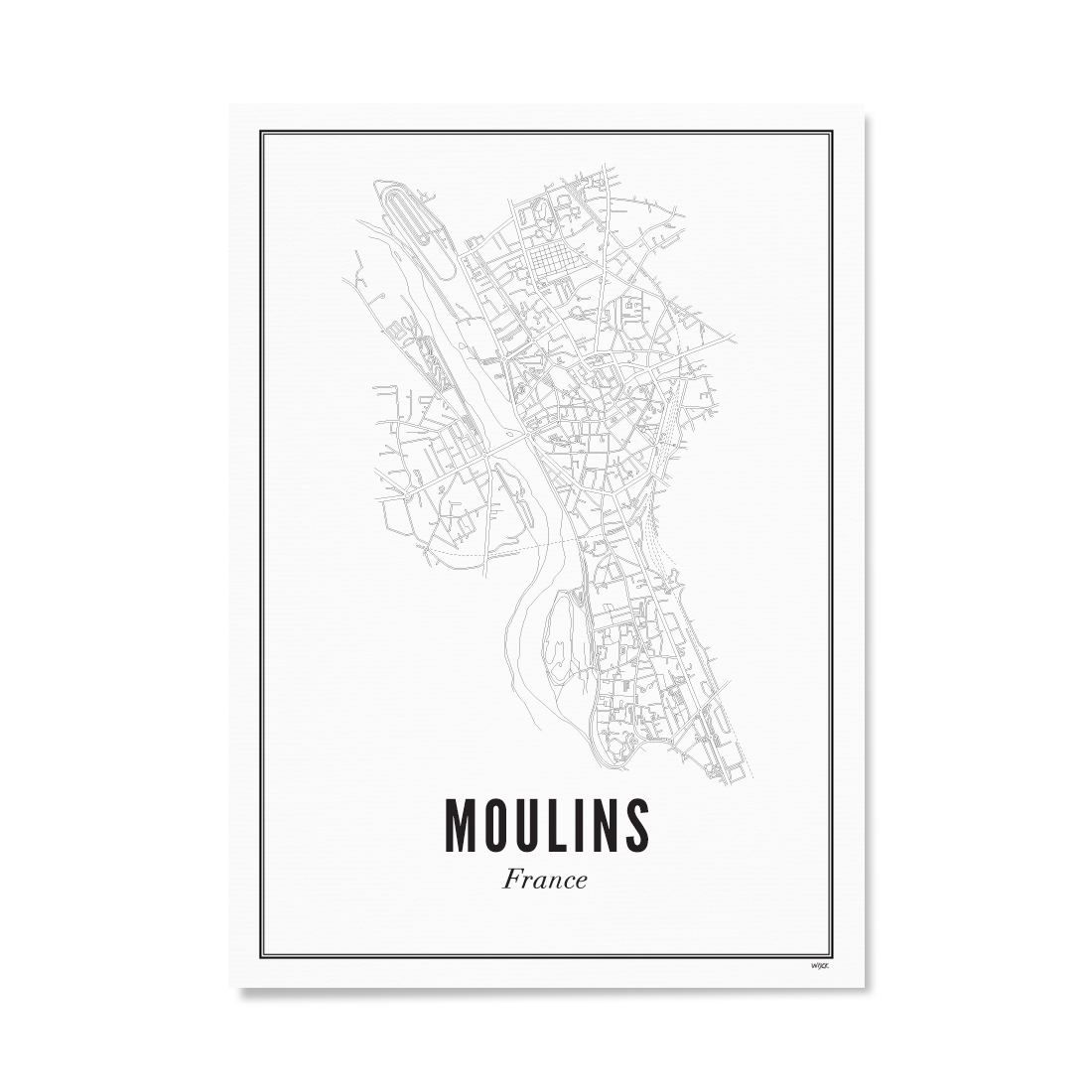 Poster von Moulins - Stadt | WIJCK.