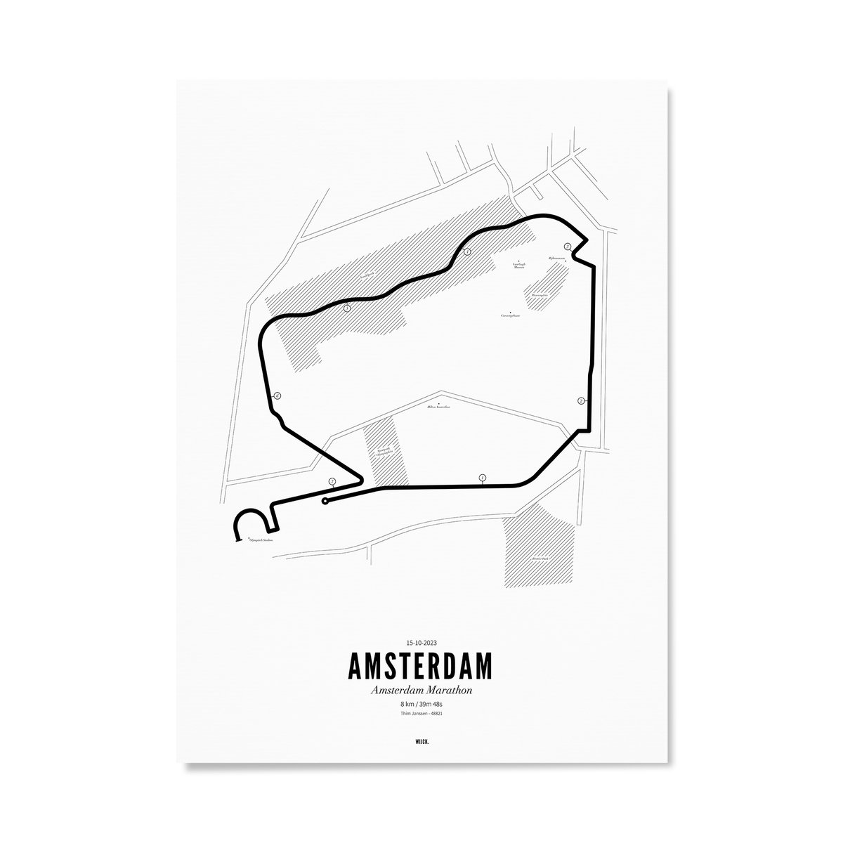 Poster of 8km Marathon Amsterdam 2023 | WIJCK.