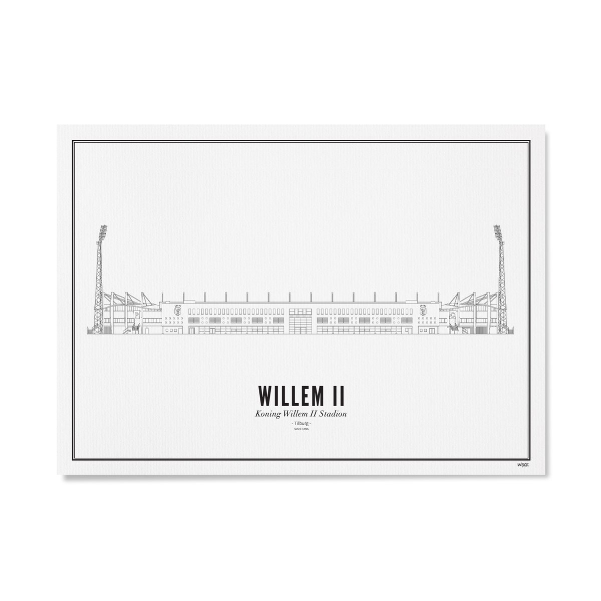 Poster van Koning Willem II Stadion | WIJCK. 