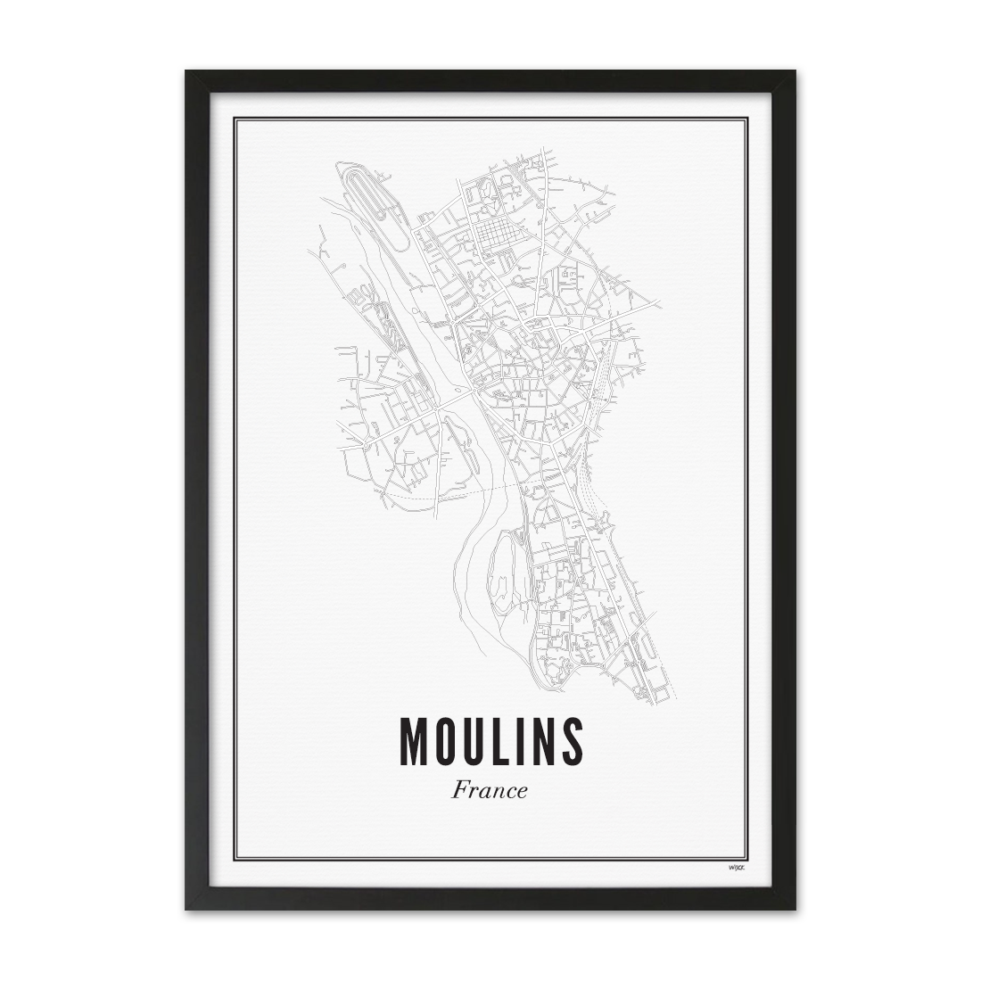 Poster von Moulins - Stadt | WIJCK.
