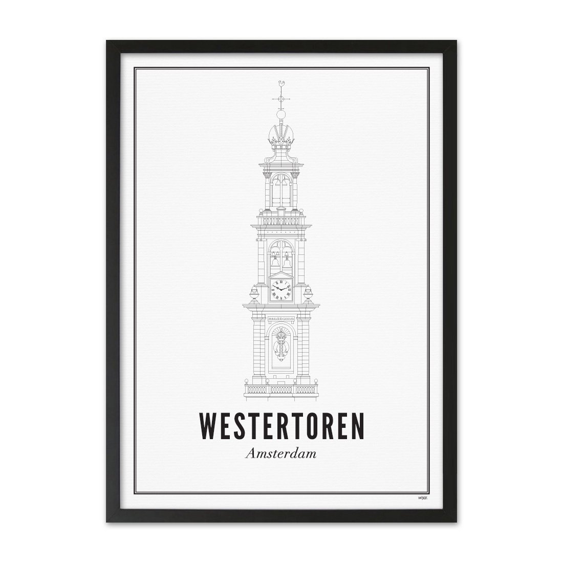 Poster von Amsterdam - Westertoren | WIJCK.